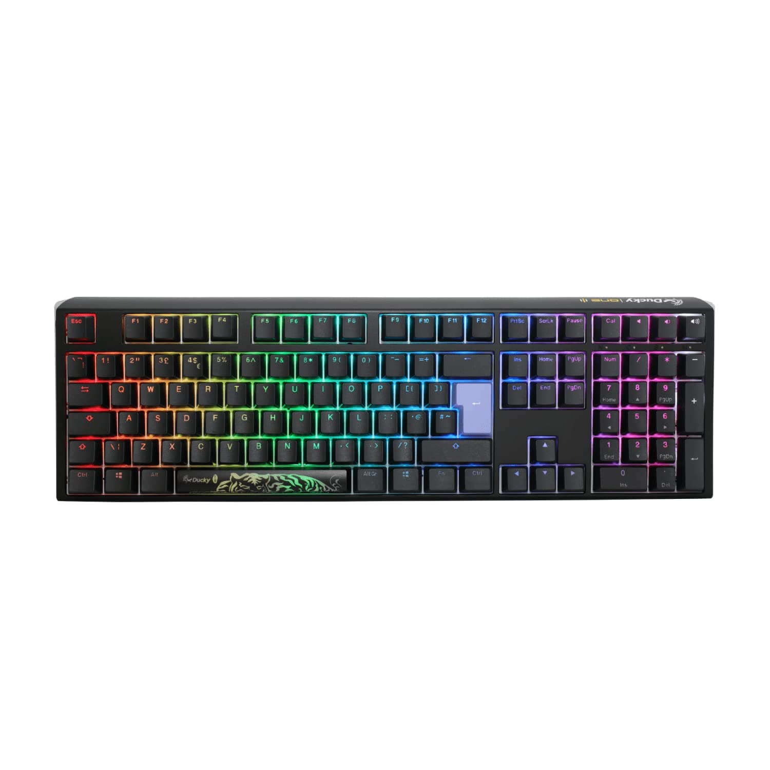 Ducky One3 Classic Black Full Size RGB Speed Silver Cherry MX Switch Keyboard - UK Layout