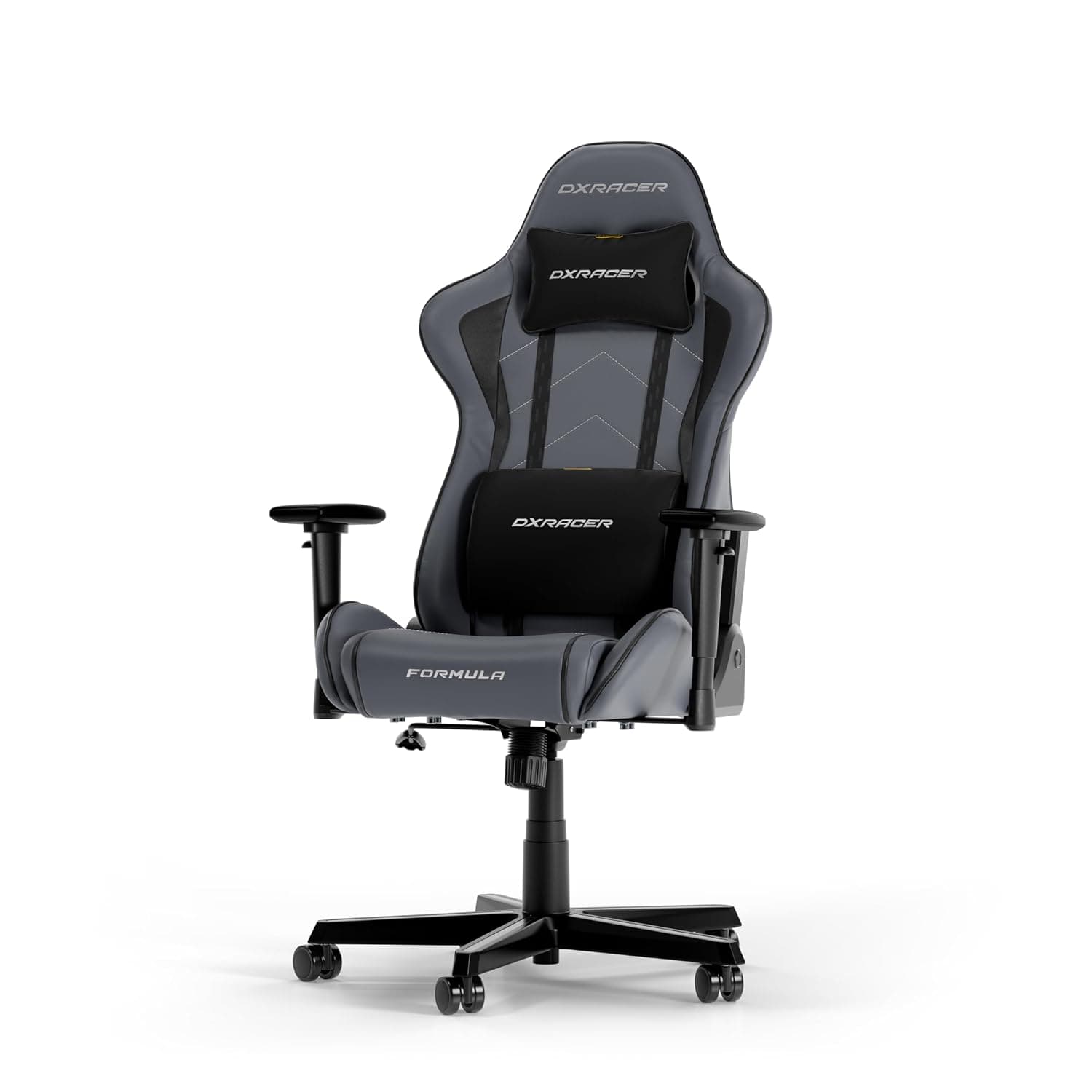 DXRacer (the Original) Formula F08 Gaming Chair, Faux leather, Grey-Black, Up to 185 cm