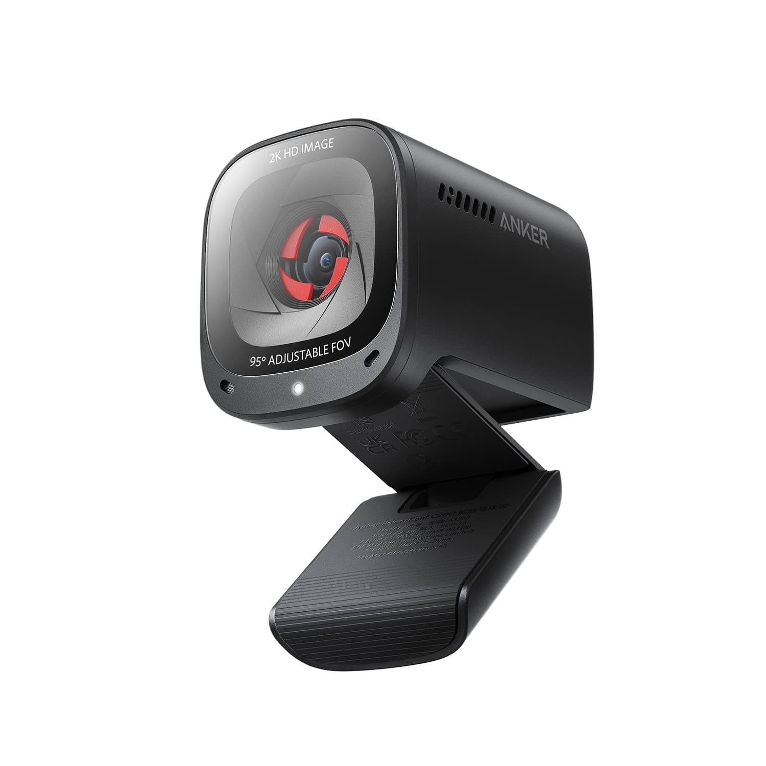 Anker PowerConf C200 2K Webcam for PC with AI Noise Cancelling Mics | Stereo Microphones, Adjustable Field of View, Low-Light Correction, Built-In Privacy Cover for Video Calls and Streaming