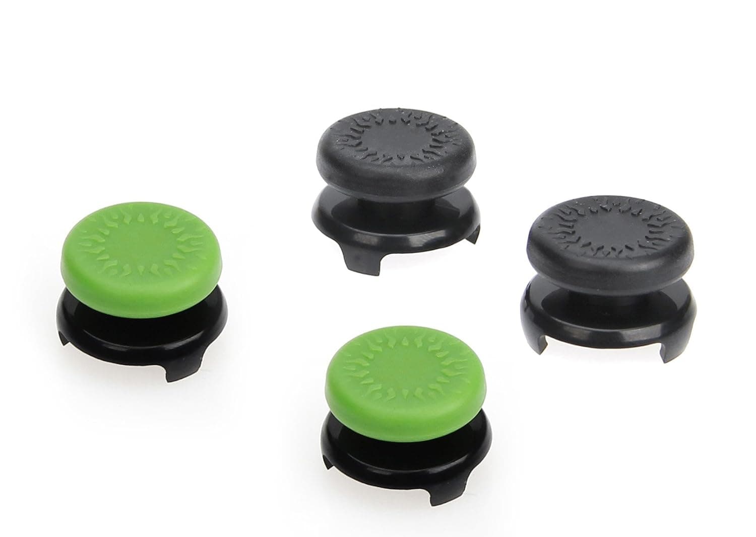 Amazon Basics Xbox One Controller Thumb Grips | 4-Pack, Black and Green