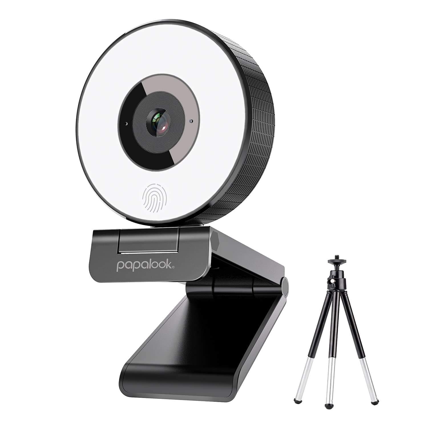 Webcam 1080P HD PC Skype Camera with Microphone, PAPALOOK USB Web Cam Plug and Play, Video Calling Computer Camera for Live Streaming, Compatible with Mac OS Windows 10/8/7
