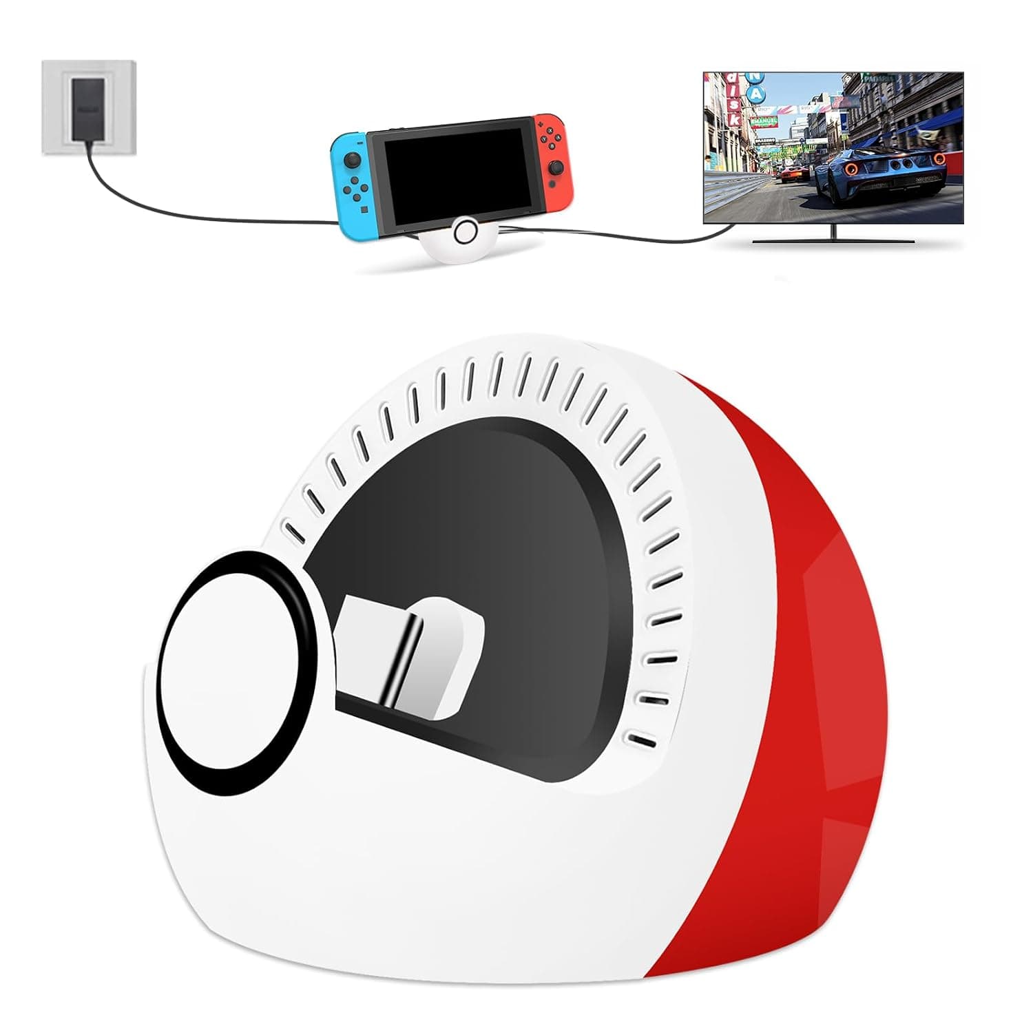 Antank Switch TV Dock - Portable Docking Station Compatible with Nintendo Switch/Switch OLED with 4K/1080P HDMI USB 3.0 Port for Desktop and TV Mode