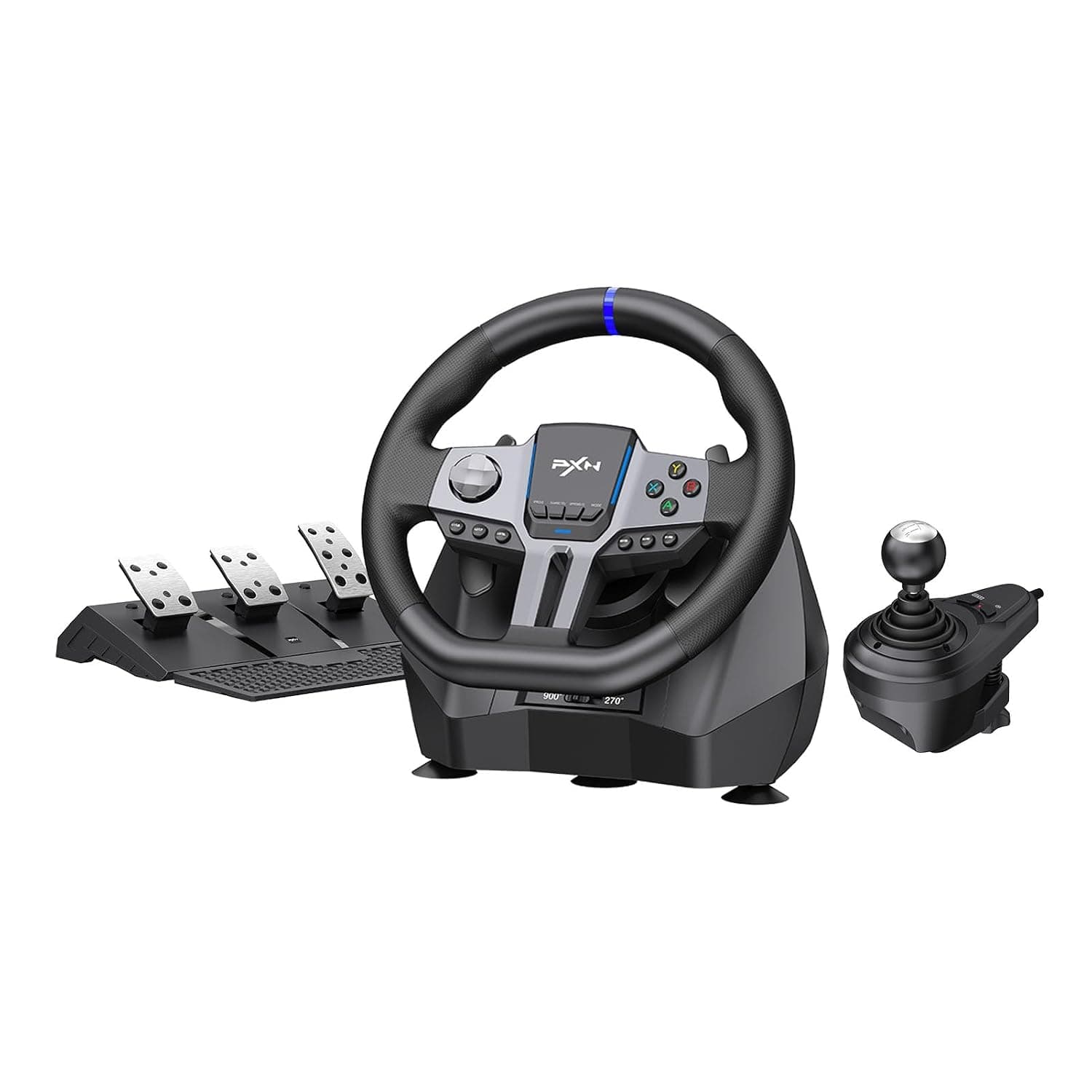 PXN PC Steering Wheel, Gaming Racing Wheel V9 GEN2 Universal USB Car Simulation 270/900° Race Driving Wheel With Pedals and Shifter for PC,Xbox One, Xbox Series X/S,PS4,PS3,Switch