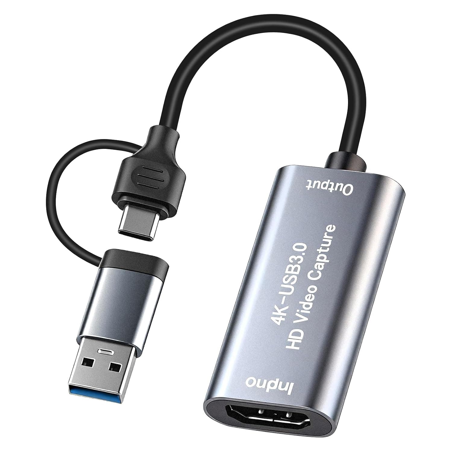 Video Capture Card 4K USB3.0 HDMI to USB C Capture Card | Streaming Device 4K@30Hz 1080P@60fps Game Record 4K Passthrough Loop-out Compatible for Quest Switch iPad Camera Mac Laptop P
