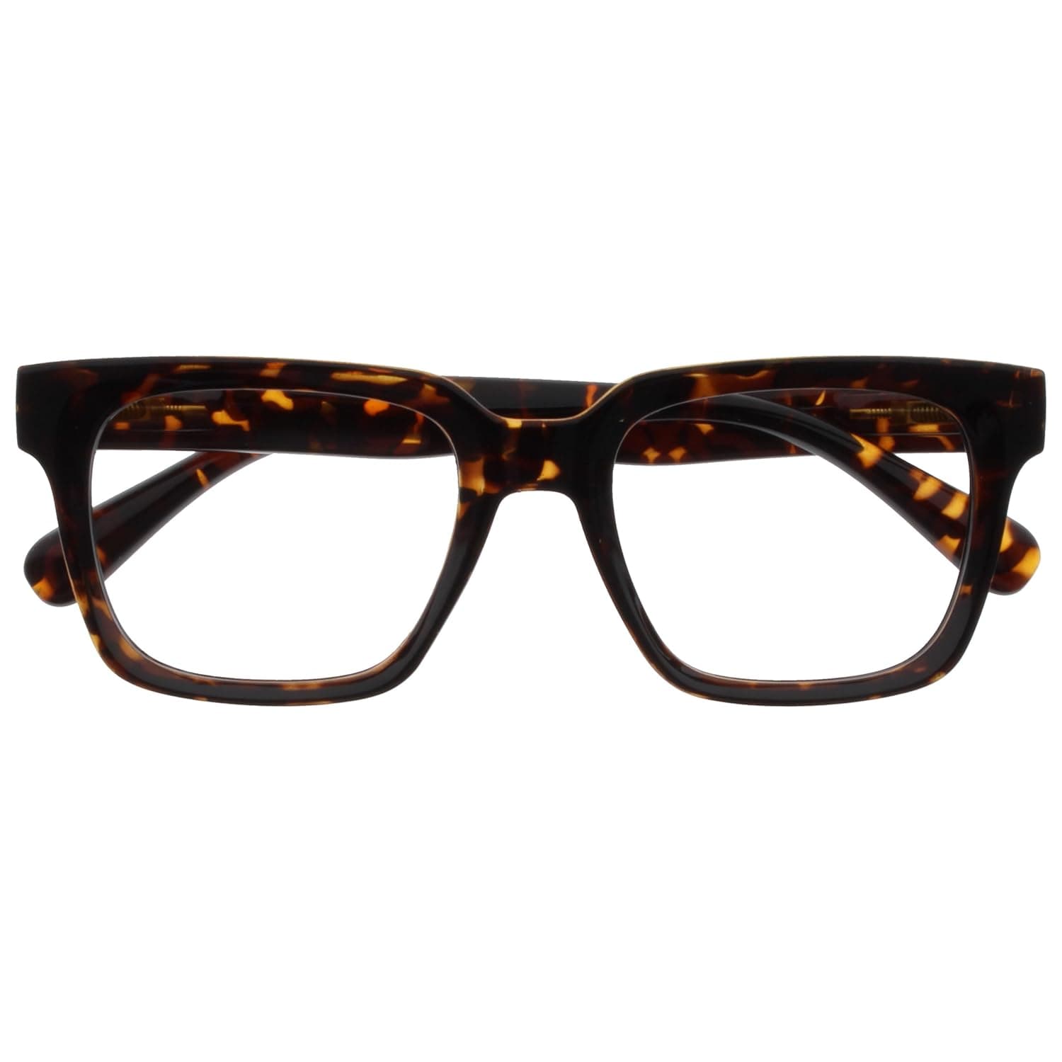 OPULIZE ERA Blue Light Glasses for Women & Men-Clear Lens-Anti-Glare-UV400 Protection-Oversized Frame-Computer and Screen Glasses-Brown Tortoiseshell-+0.00(Pack 1 of with 1 Pouch)