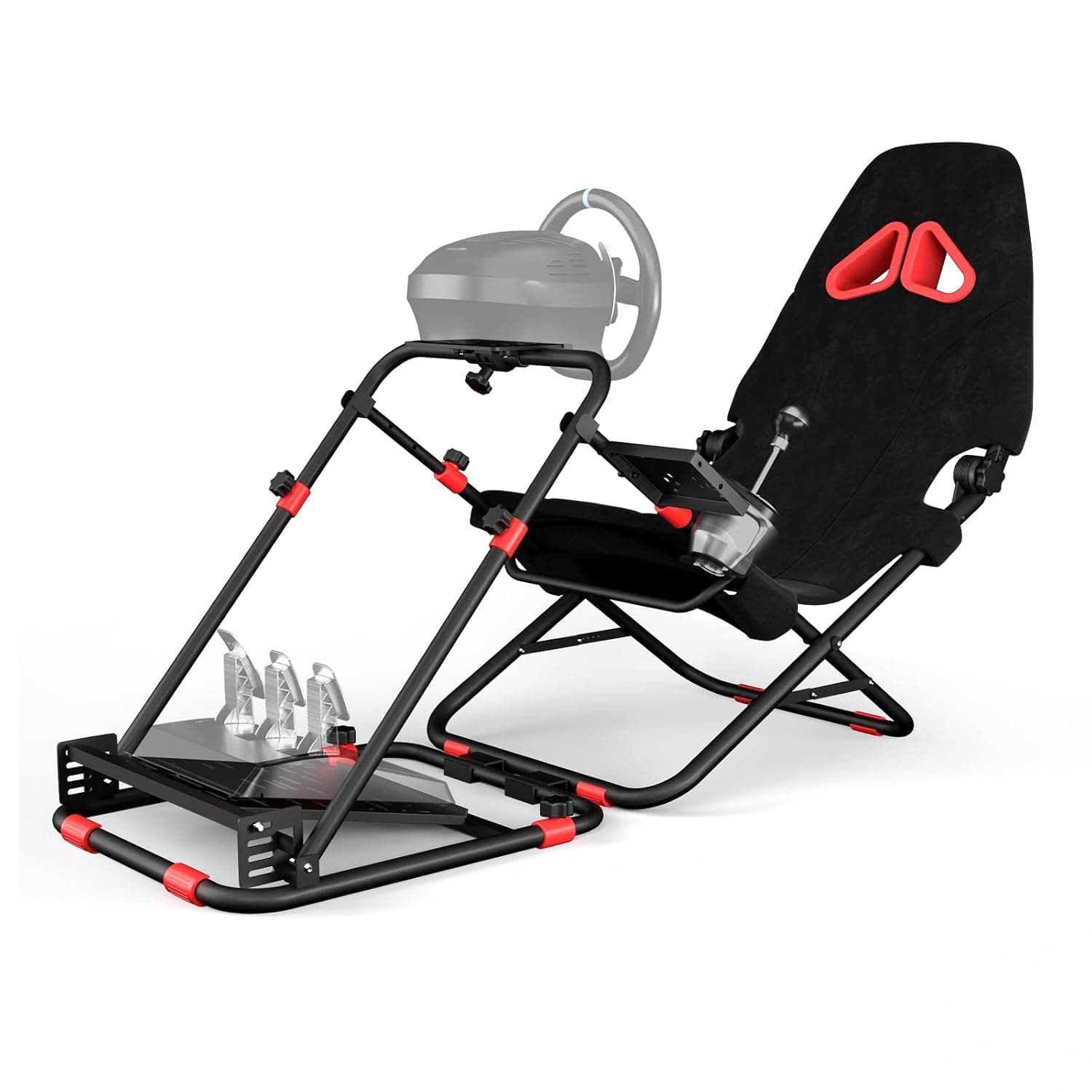 DIWANGUS UK Racing Simulator Cockpit – Adjustable & Foldable Racing Seat Frame for Logitech G29/G920/G923/G27/G25, Thrustmaster T248/T300RS/TX/T150, Fanatec CSL DD – 2-in-1 Split Design, Sturdy Carbon