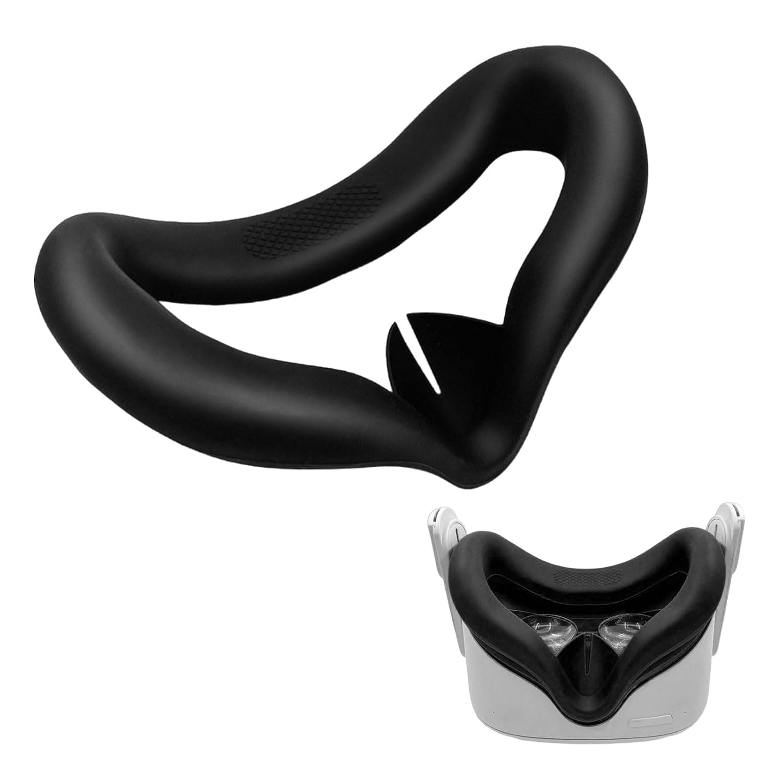 Facial Pad for Meta Quest 2 Face Pad, Sweat-Proof Silicone Vr Headset Accessories for Quest 2 Face Pads,Breathable Face Pads with Enhanced Field Of View with Immersive Gaming