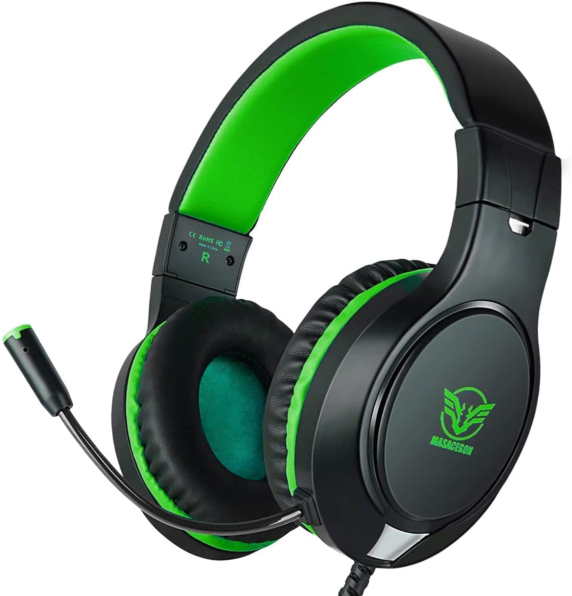 PC Gaming Headsets with Microphone for PS4 PS5 Games, Stereo Gaming Over-Ear Wired Headphones with Microphone , Noise Canceling Headphones for Xbox One Games, LED Gaming Accessories Wired Headphones
