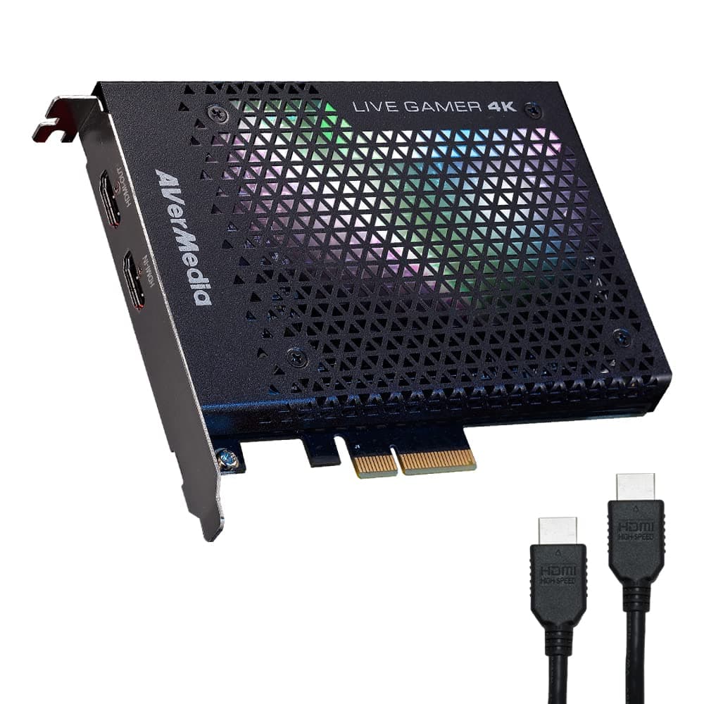 AVerMedia GC573 Live Gamer 4K – PCIe Capture Card for Streaming & Recording, 4K60 HDR, Ultra-Low Latency, VRR, 1080p240, PS5, Xbox Series X/S, PS4 Pro, OBS, Twitch, YouTube, Windows, PC