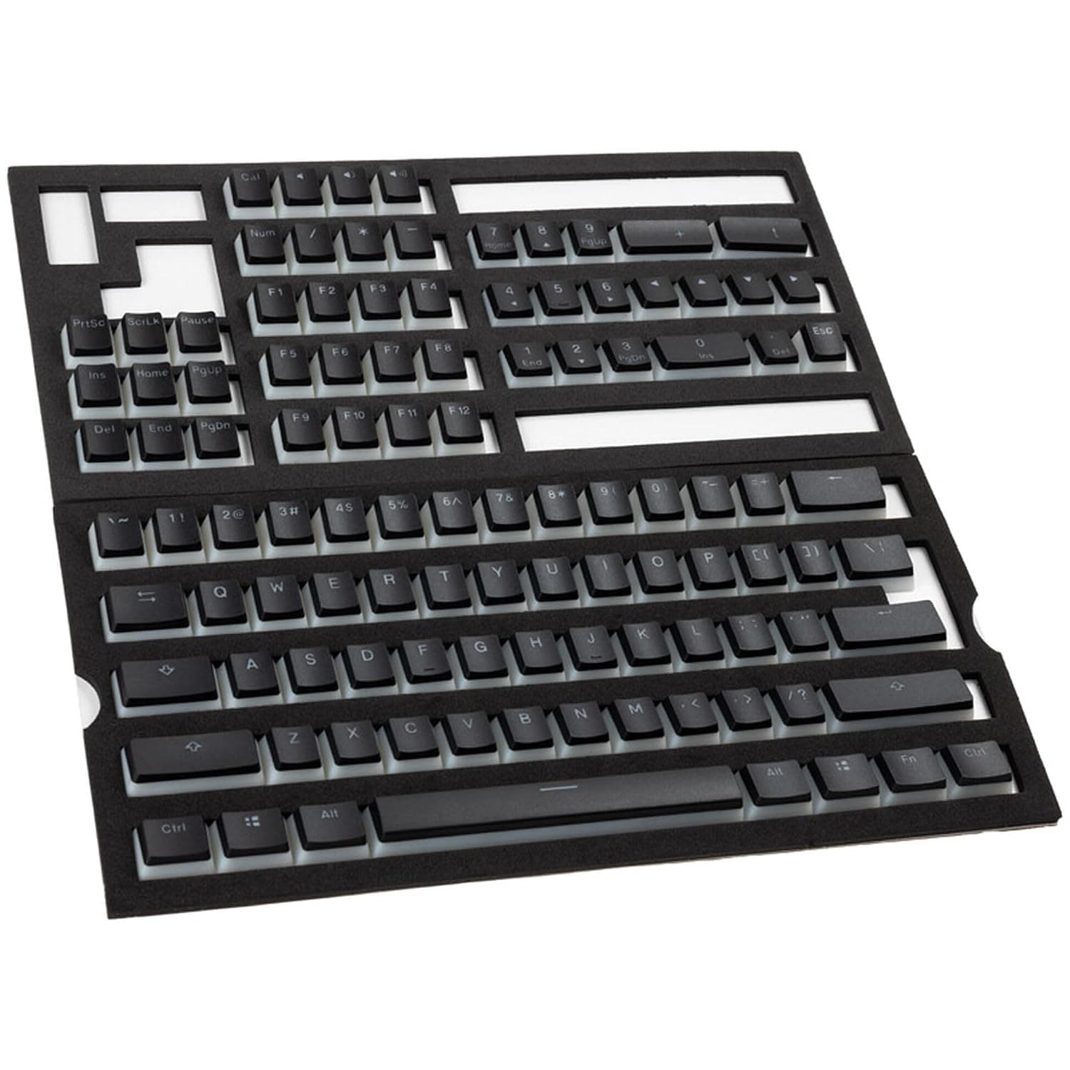 Ducky Pudding PBT Double-Shot Keycap Set, US Layout - schwarz