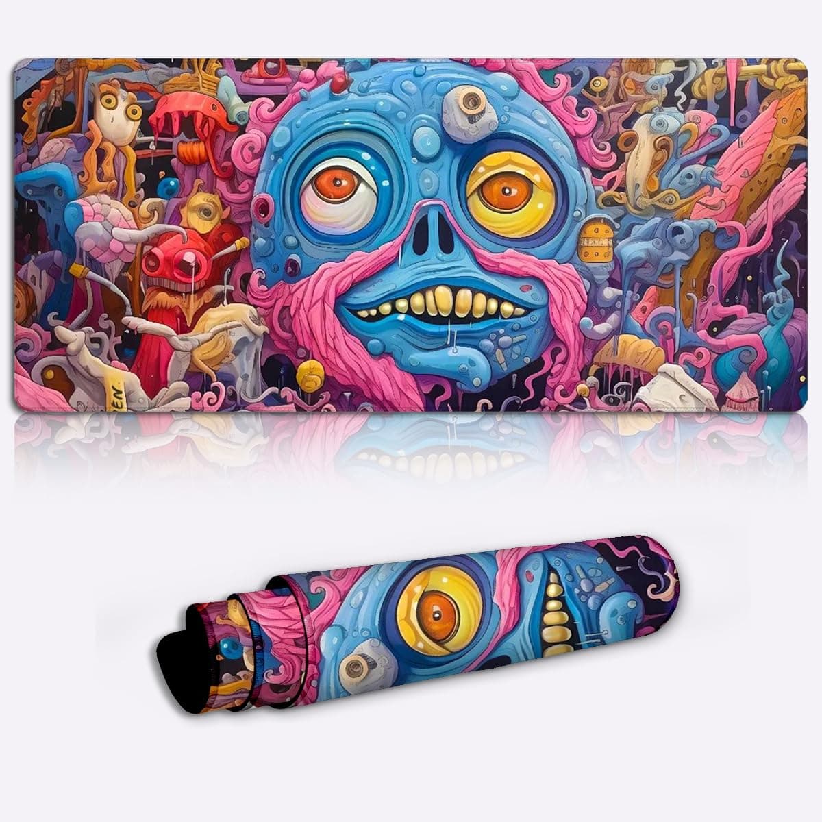 desk mat group of monsters Gaming Mouse Pad XL (80x30x0.3) cm Extra Large Computer Keyboard Mouse Mat Desk Pad Suitable for Office Gamer Home