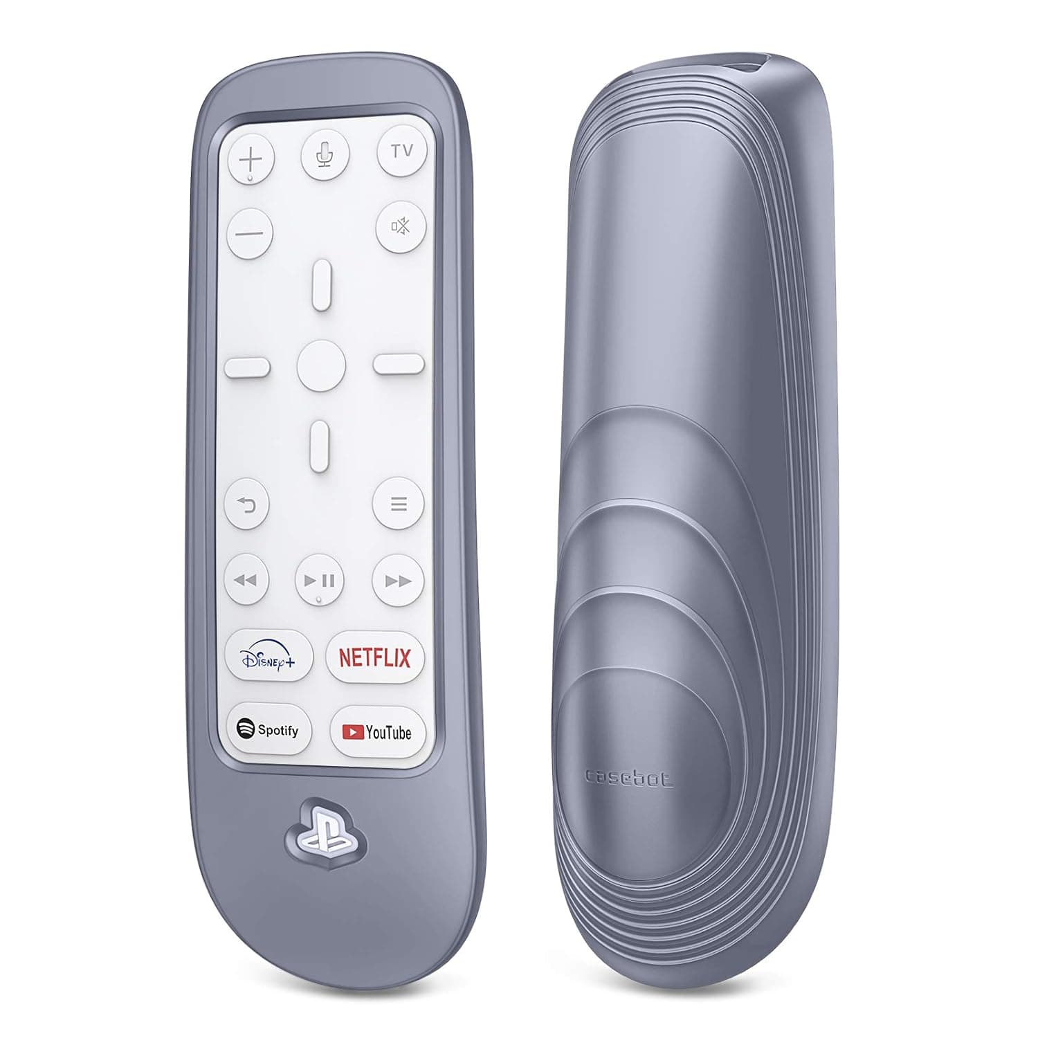 Fintie Protective Case for PS5 Media Remote - CaseBot Lightweight (Anti-Slip) Shockproof Silicone Cover for Sony Playstation 5 Media Remote Controller, Lavender Gray