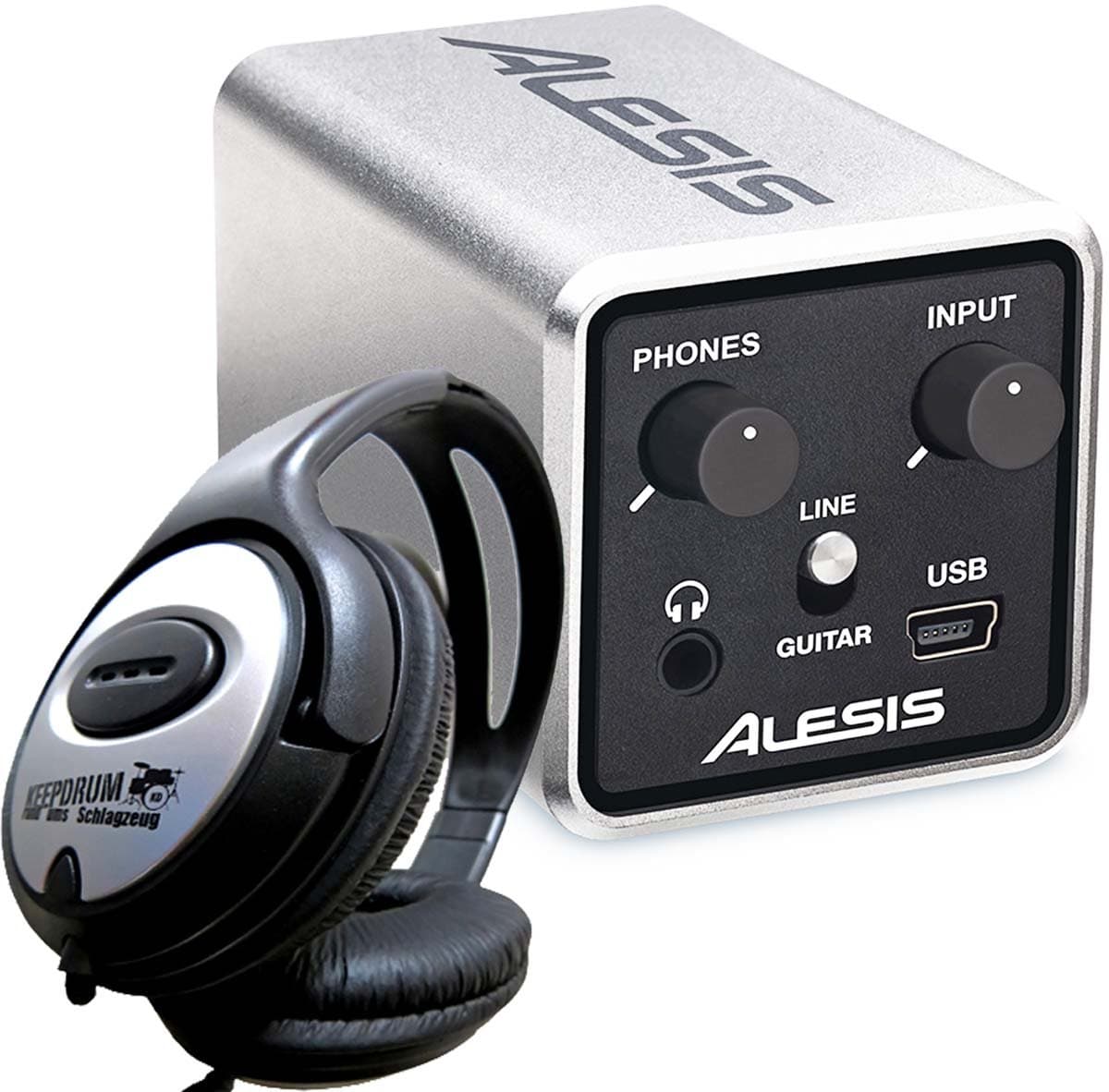 Alesis Core 1 - Ultra-Portable Plug-and-Play 24-Bit USB Audio Interface with XLR+1/4 Inch Input Jack & Headphone Output To Record To Mac/PC with Cubase LE software included