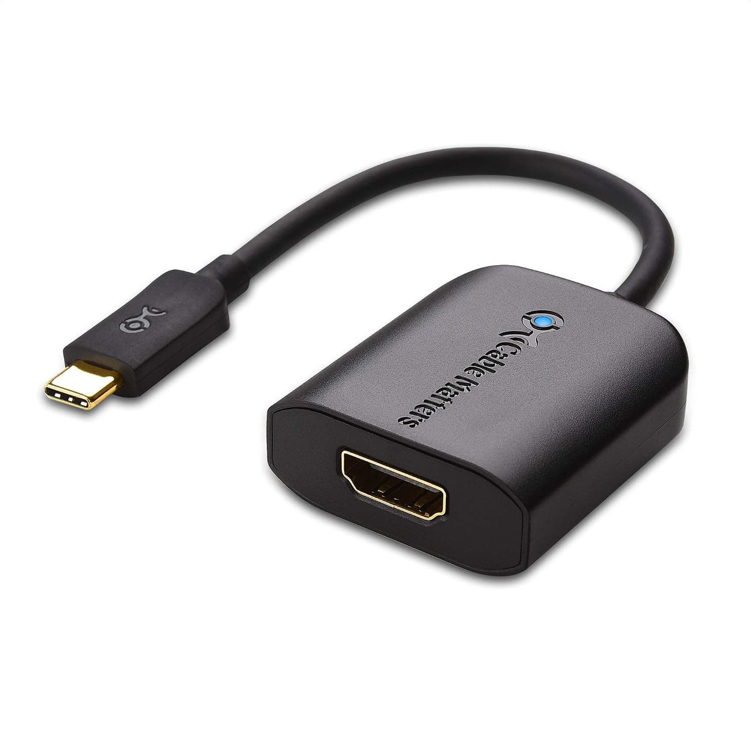 Cable Matters USB C to HDMI Adapter (USB-C to HDMI Adapter) Supporting 4K 60Hz and HDR - Thunderbolt 3 Port Compatible for MacBook Pro, Dell XPS 13/15 and More