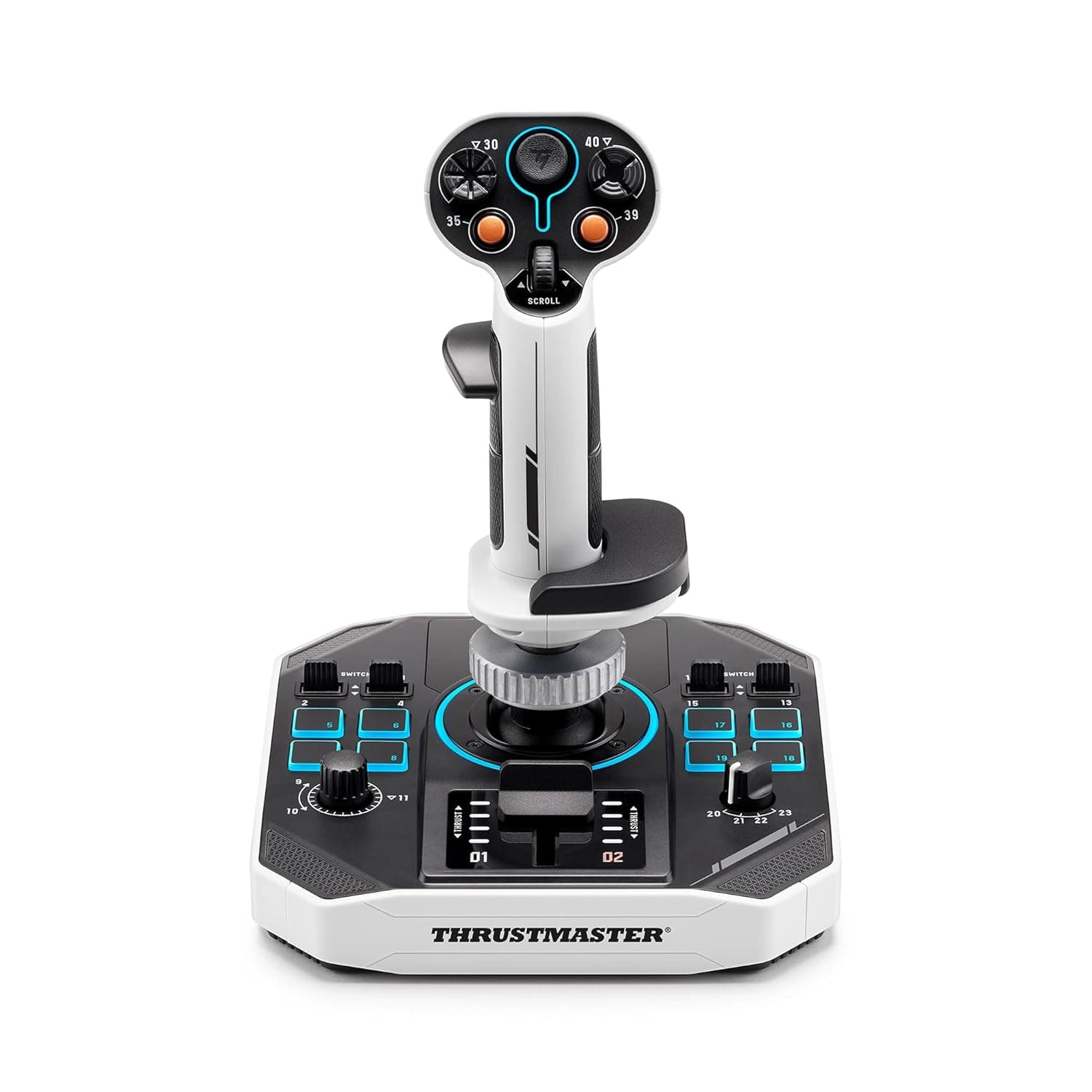 Thrustmaster Sol-R 1 Flightstick – Space Simulation Joystick for PC – Magnetic Precision (H.E.A.R.T), 21 Action Buttons & Ambidextrous Ergonomic Design – Ideal for Star Citizen & MSFS | Grip and base, 44 action buttons, Hall effect, ambidextrous, detachable grip, sci-fi design, ecosystem compatible