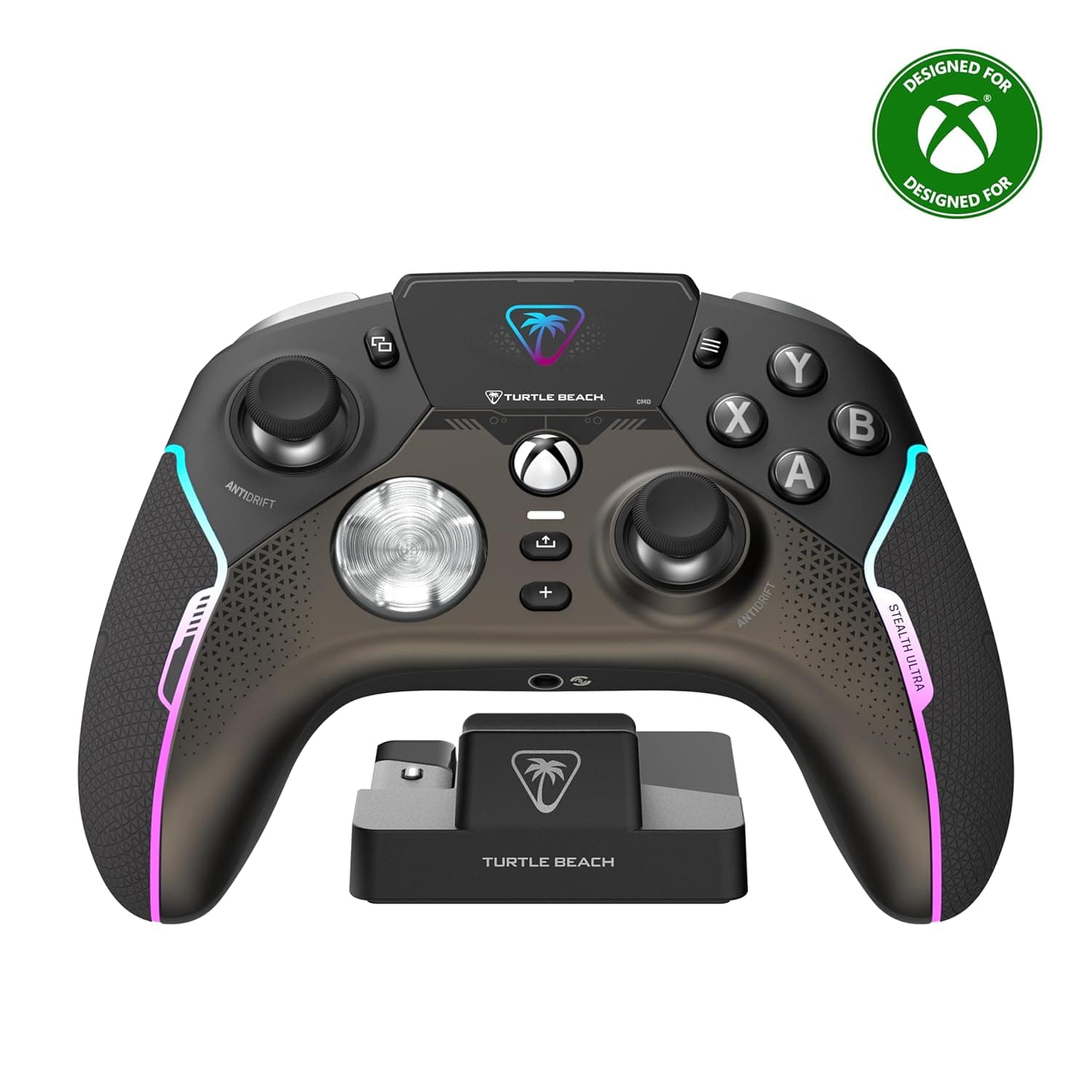 Turtle Beach Stealth Ultra Wireless RGB Gaming Controller, XBOX Series X|S | Black, also works with PC, XBOX One, Android, Bluetooth, Customizable Display Screen, Rapid Charging Dock, 30-Hr Battery