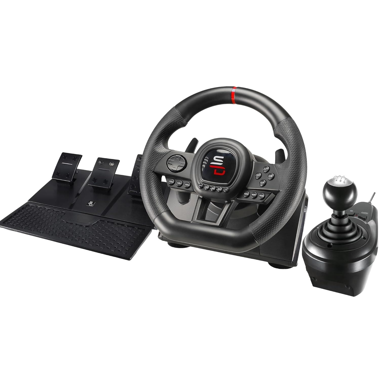 Subsonic Racing GS650-X Gaming Steering Wheel PS4 & Xbox Series – 270° | Racing wheel Controller PS4 Xbox Series X/S 270° rotation Paddle & Manual shifter Gas Clutch & brake pedals Driving simulator