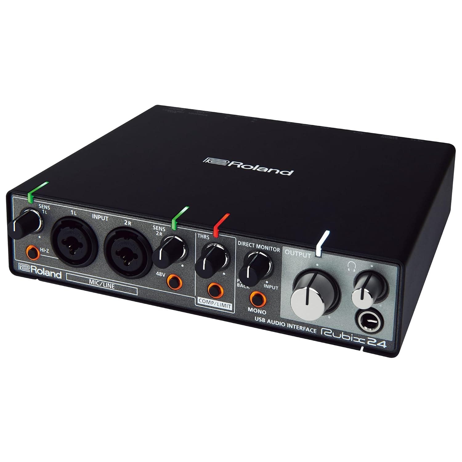 Roland Rubix24 2-In/4-Out USB Audio Interface | High-Resolution Audio | Record with Mics, Guitars, Keys & More | Compact & Durable Build | Compatible with Mac, PC & iPad | Expanded I/O Features