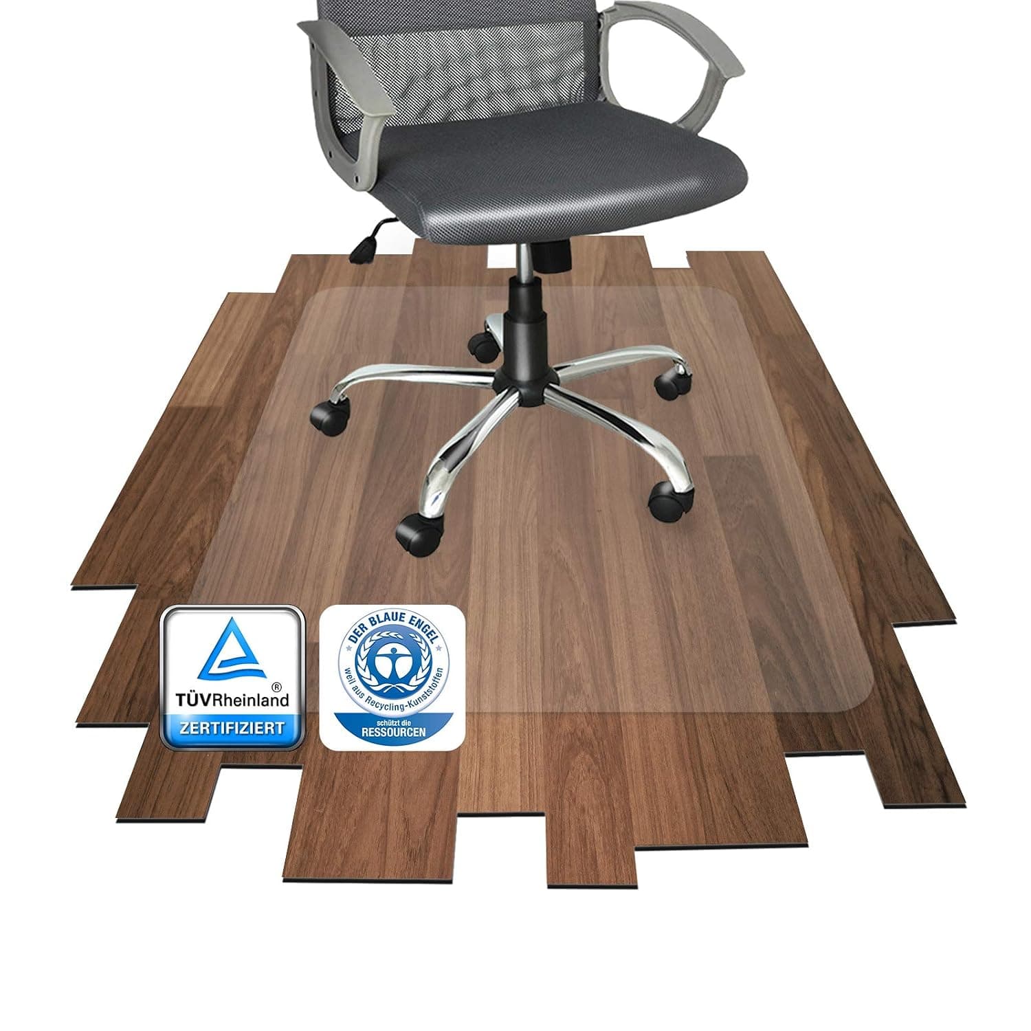 etm Office Chair Mat - Floor Protector | Hard Floor Mat for Office Chair | Protection Against Swivel Chairs | Shatterproof Polycarbonate Chair Mat - 116x150cm (3.8'x5')