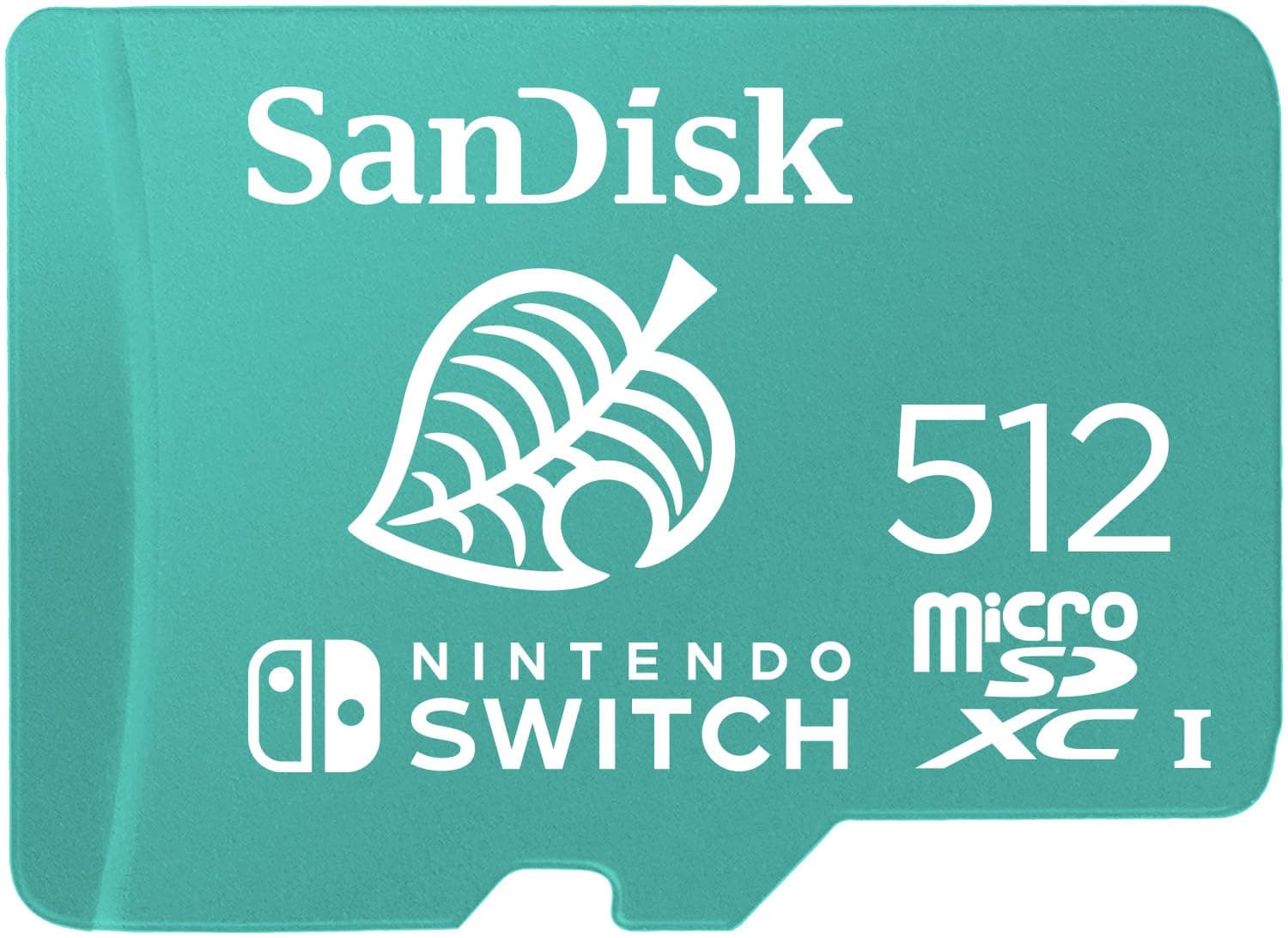 SANDISK microSD Card 512GB, Animal Crossing Leaf Edition | Officially Licensed for Nintendo-Switch, UHS-I, Up to 100MB/s Read Speeds, Instantly add additional space