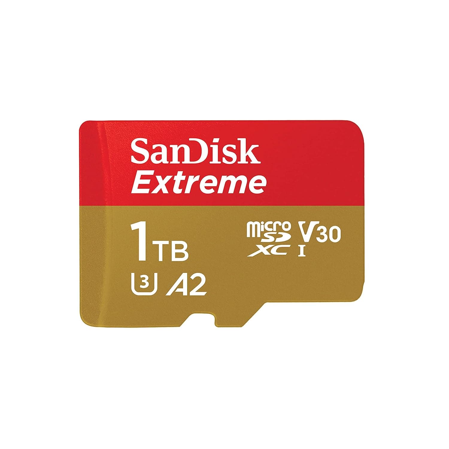 SANDISK Extreme microSDXC card 1TB +SD adapter (microSD card for smartphones, action cameras, drones, V30, up to 190 MB/s, SANDISK QuickFlow Technology, RescuePro Deluxe, UHS-I, 4k, V30, A2, C10, U3)