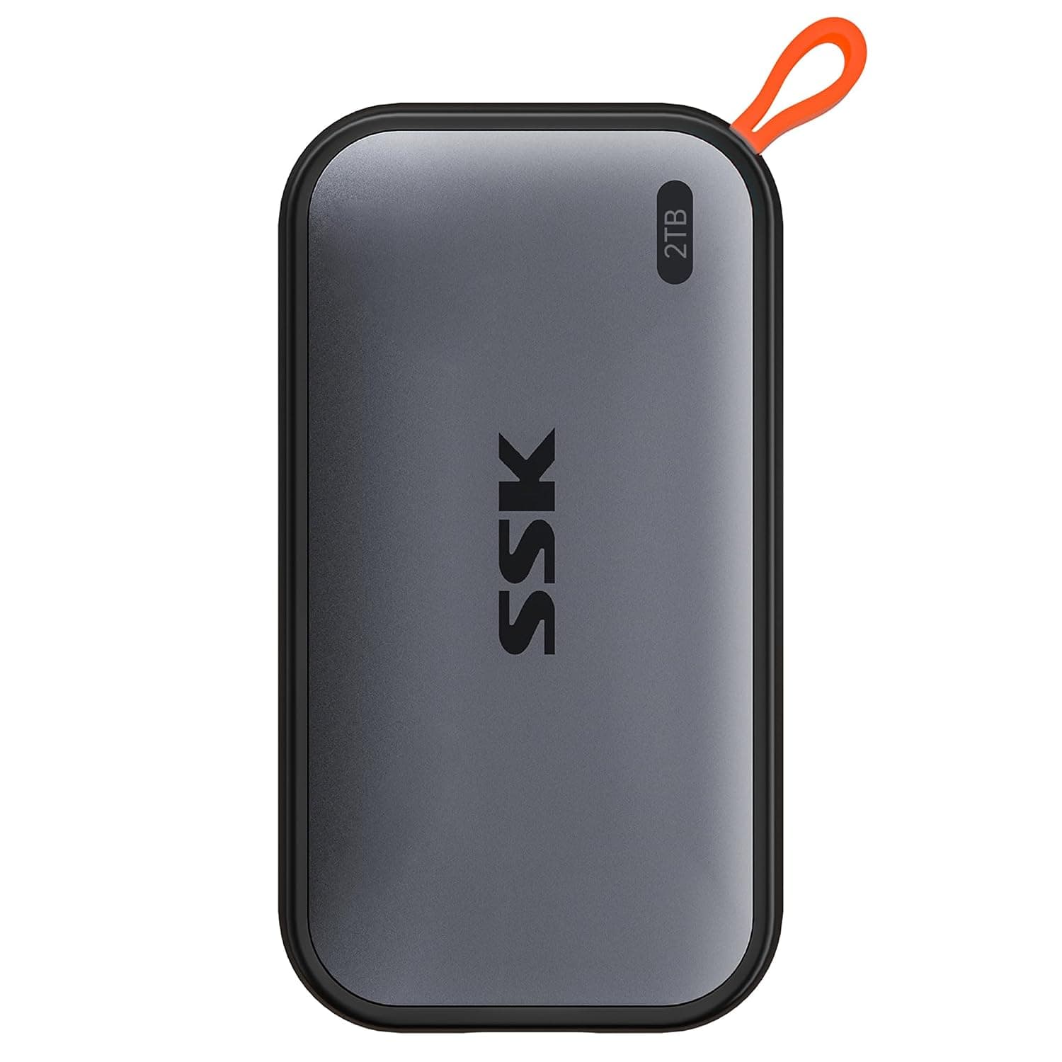 SSK Portable SSD 2TB External Solid State Hard Drive USB C Up to 1050MB/s | USB3.2 Gen2 A & C Cable, SMART & TRIM, 4KHDR ProRes, LED Light, OTG, for iPhone 15/16/17series,Laptop,Tablet,Mac,PC, Aluminum