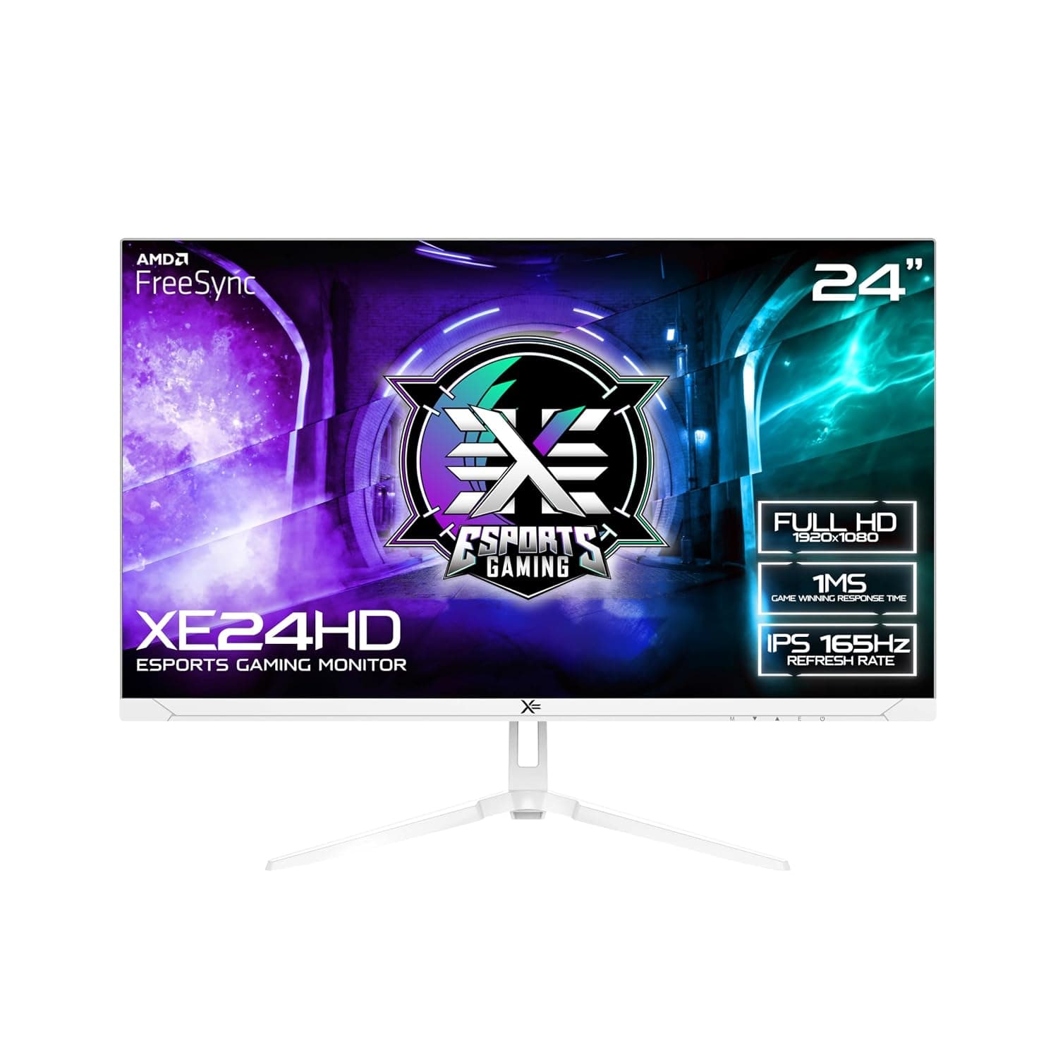 ADMI X= Gaming Monitor (165Hz / 1080p / 1ms, WHITE/FLAT, 24 Inch IPS)