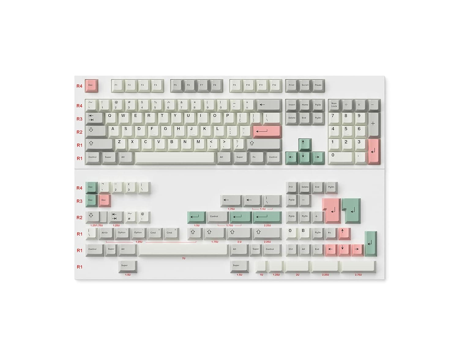 Ranked Dye Sublimation Premium Keycap Set | 1.45 mm Thick PBT | Cherry Profile for Custom Mechanical Keyboard (9009, 169 Keys)