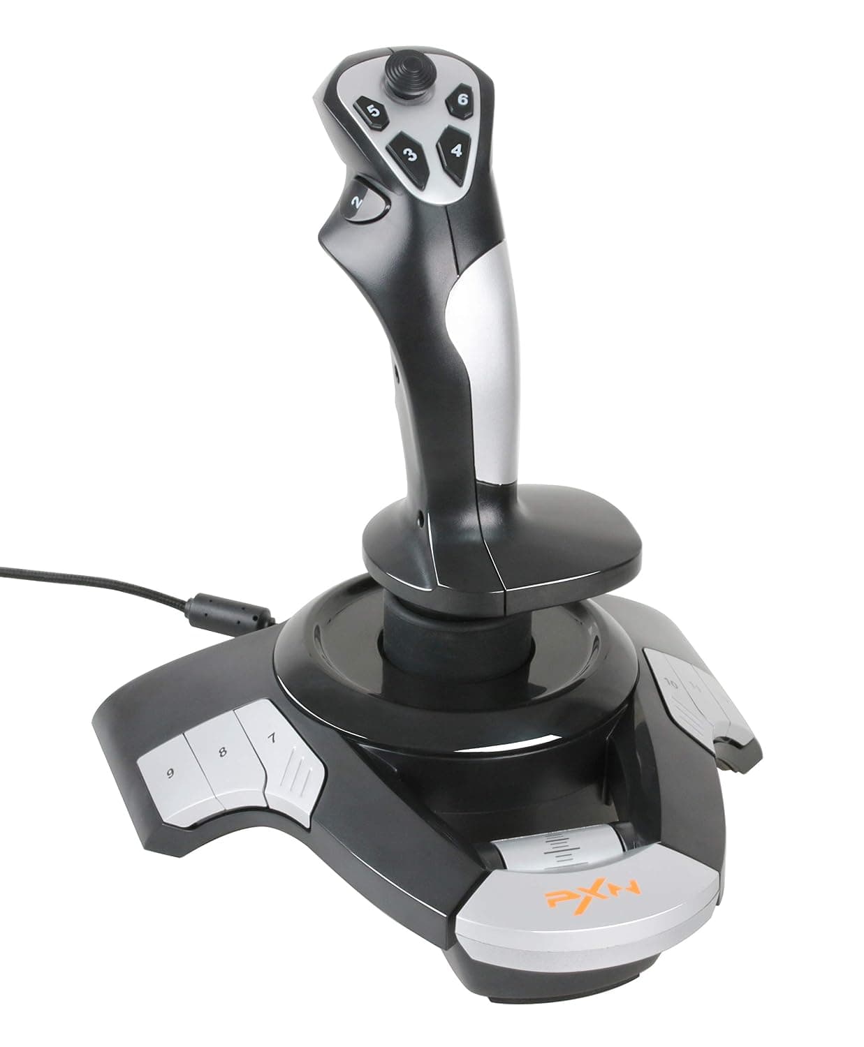PXN-F16 Flight Simulator Stick Flight Stick PC Joystick for Windows PC, with Vibration Function, 12 Programmable Buttons, Flight Simulator Joystick Controller, Compatible with Windows XP/VISTA/7/8