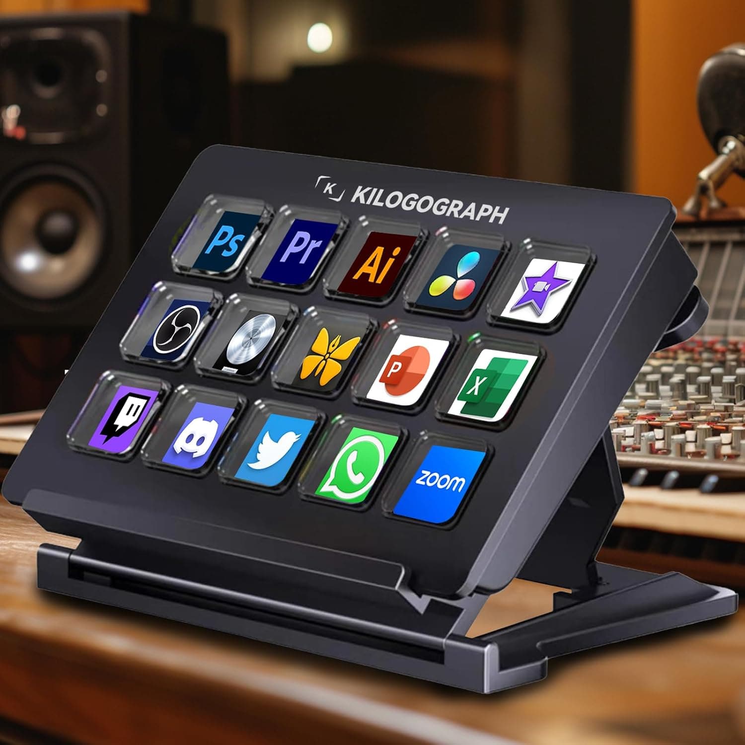 KILOGOGRAPH Stream Dock - Customizable Streaming Deck with 15 LCD Buttons, Compatible with Mac and Windows