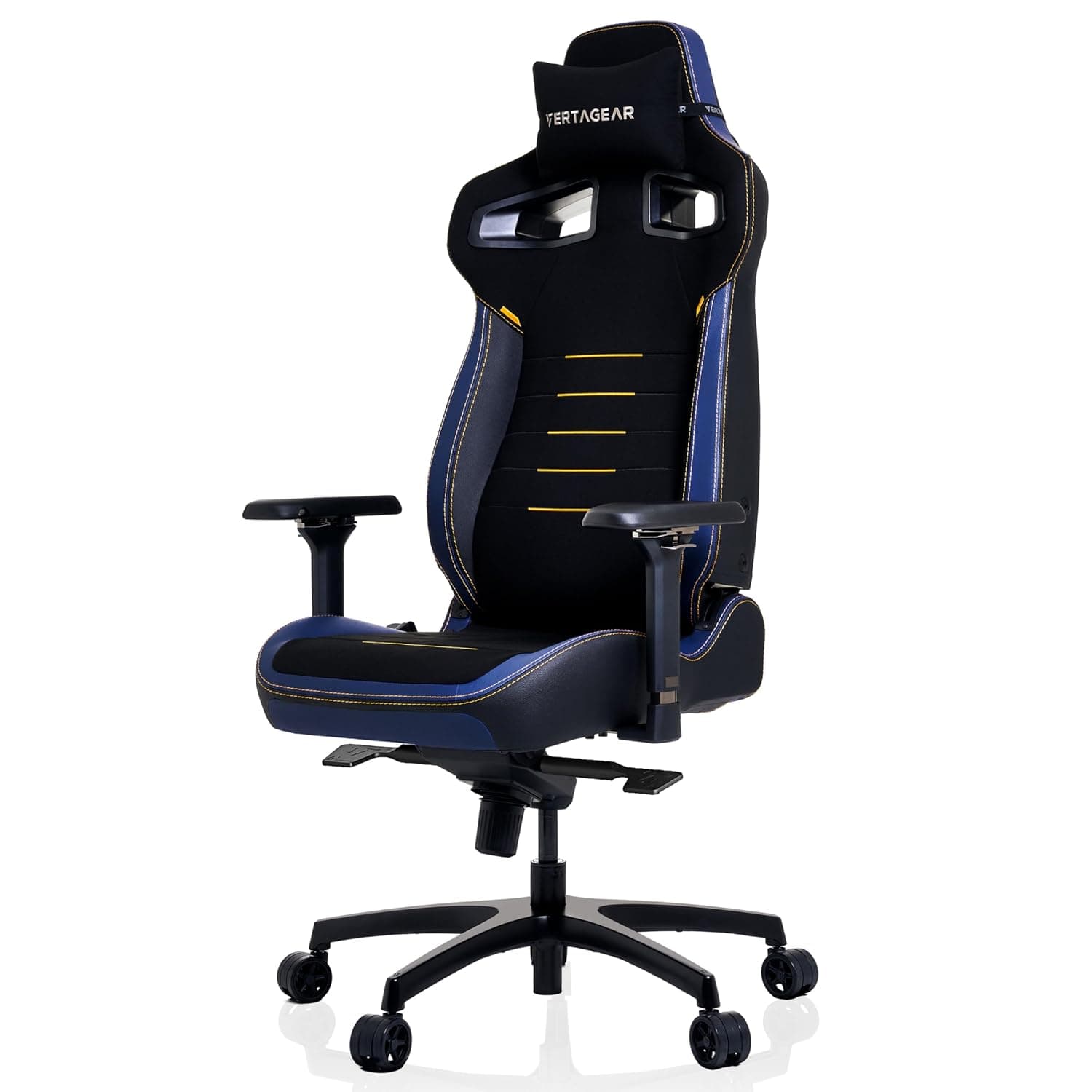 VERTAGEAR PL4800 Ergonomic Big & Tall Gaming Chair Featuring ContourMax Lumbar & VertaAir Seat Systems - RGB LED Kits Upgradeable - Midnight Blue