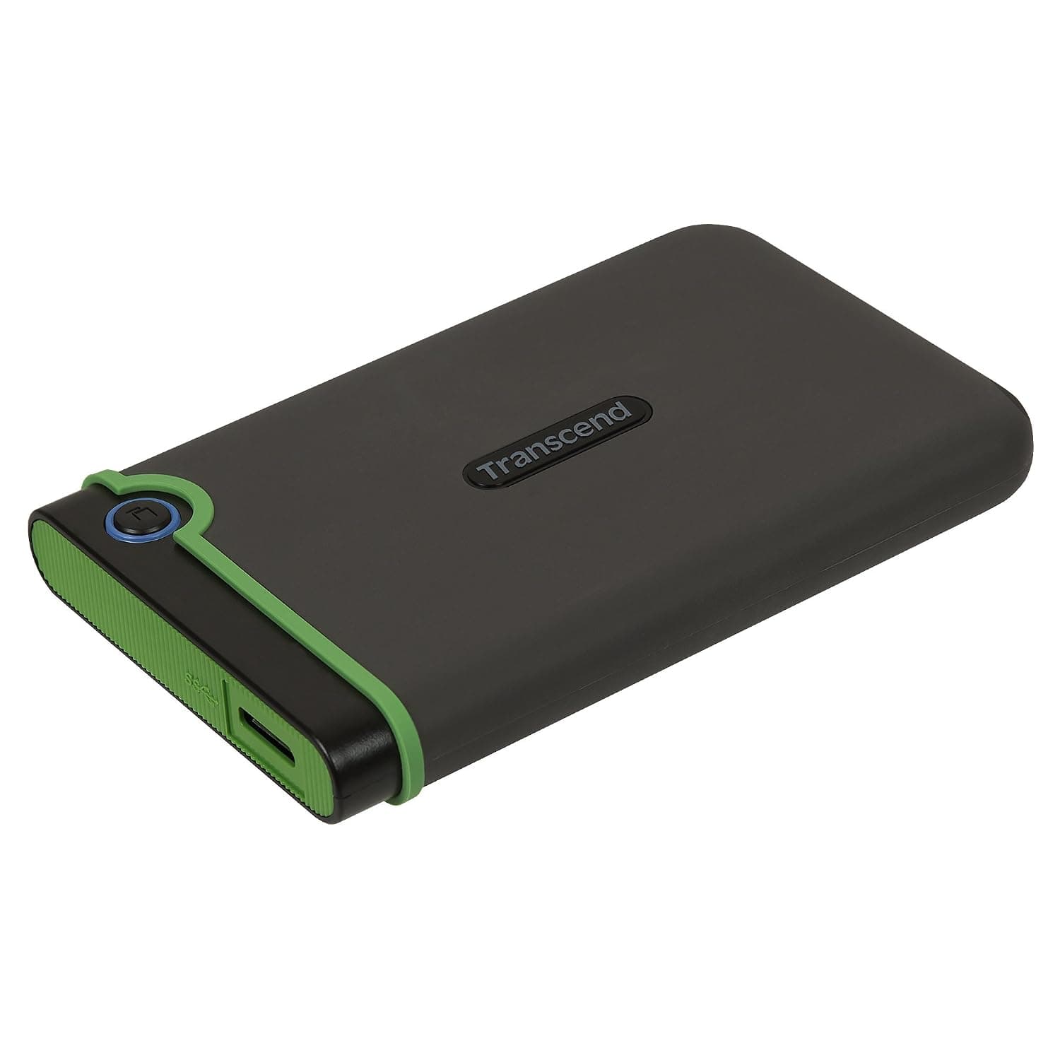Transcend StoreJet 25M3 2TB Rugged Portable Hard Drive, Military Grade Shockproof, USB-A 3.1 Portable HDD for PC, Mac & Laptop, Iron Gray TS2TSJ25M3S | 3-stage shock protection, External Hard Drive, USB 3.1 Type-C, Anti-Shock Resistant, Lightning-Fast Speeds, Iron Gray