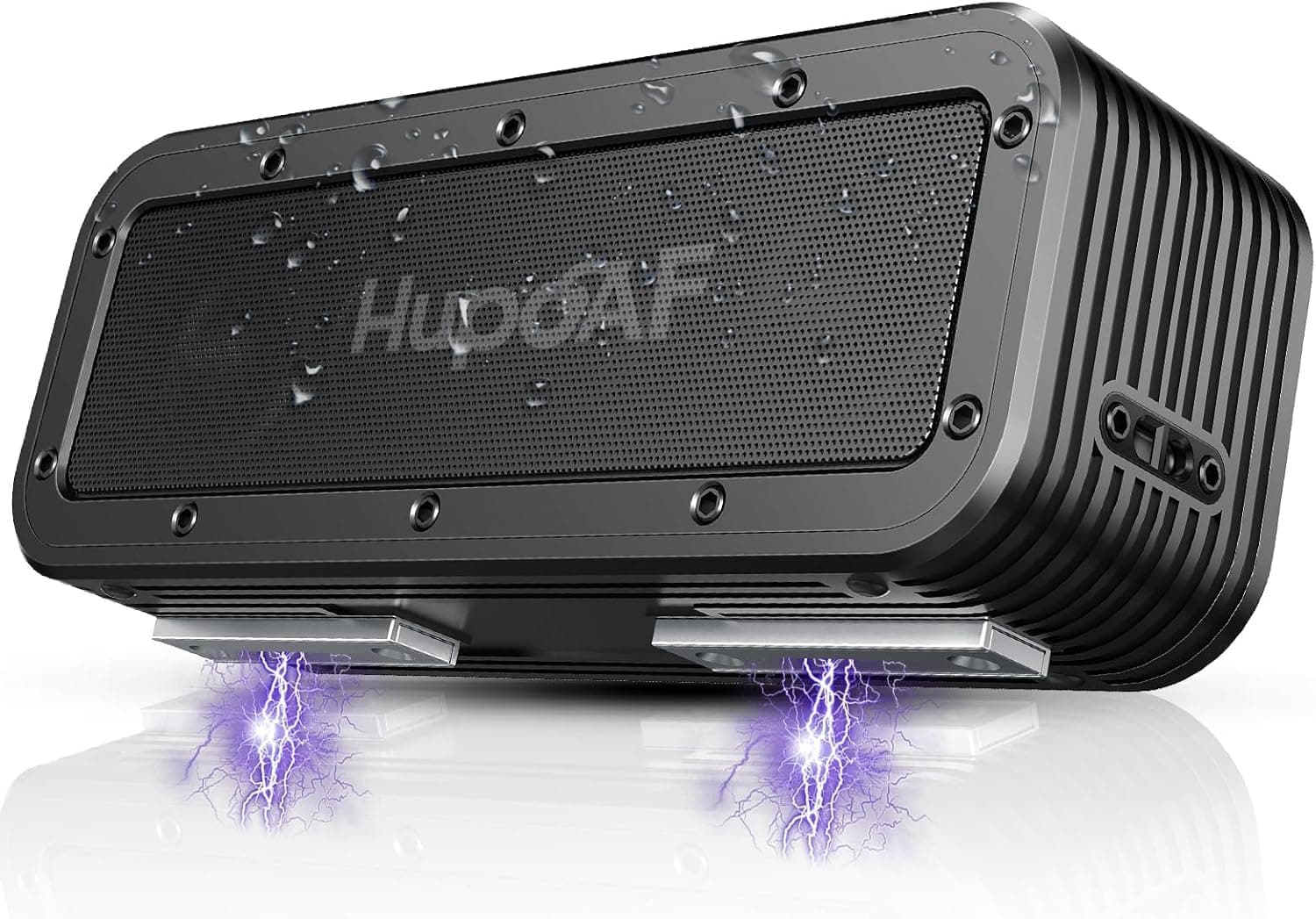 Hupoaf Bluetooth Speaker, 100W PEAK Portable Loud Speakers Wireless, Black | 50W Stereo Bass, 30H Playtime, IPX7 Waterproof Outdoor Speakers, 3EQ, AUX, TF Card, TWS Pairing, Powerful Speaker Home/Party