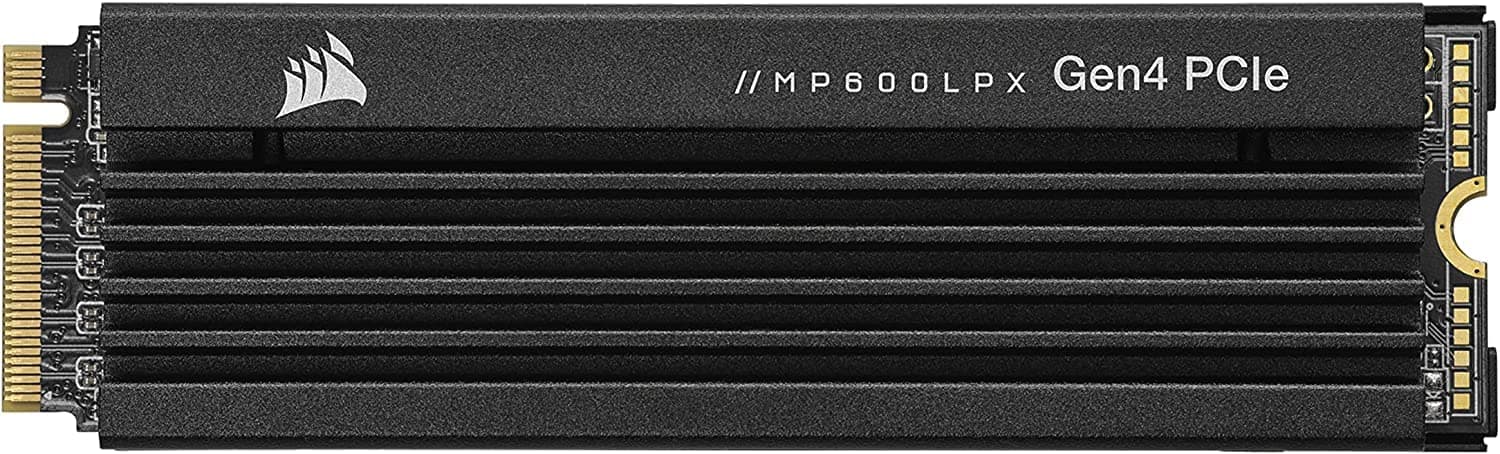 Corsair MP600 PRO LPX 2TB M.2 NVMe PCIe x4 Gen4 SSD - Optimised for PS5 (Up to 7,100MB/sec Sequential Read and 6,800MB/sec Sequential Write Speeds, High-Speed Interface, Compact Form Factor), Black