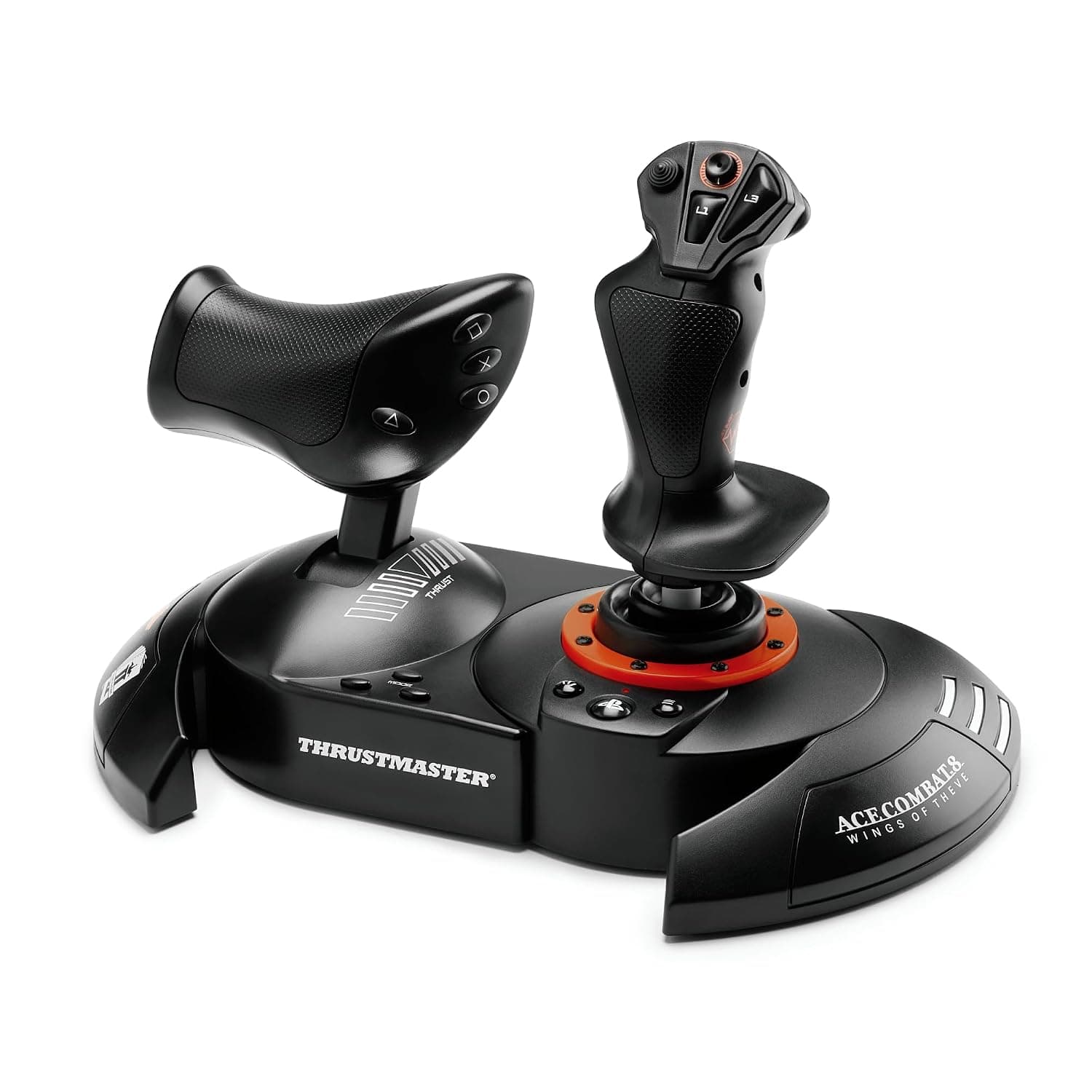 Thrustmaster T.Flight Hotas Neo Ace Combat 8 Flight Stick for PS5, PS4, PC | Official Ace Combat 8 license, H.E.A.R.T. magnetic sensors, detachable throttle, built-in vibration & dual rudder controls