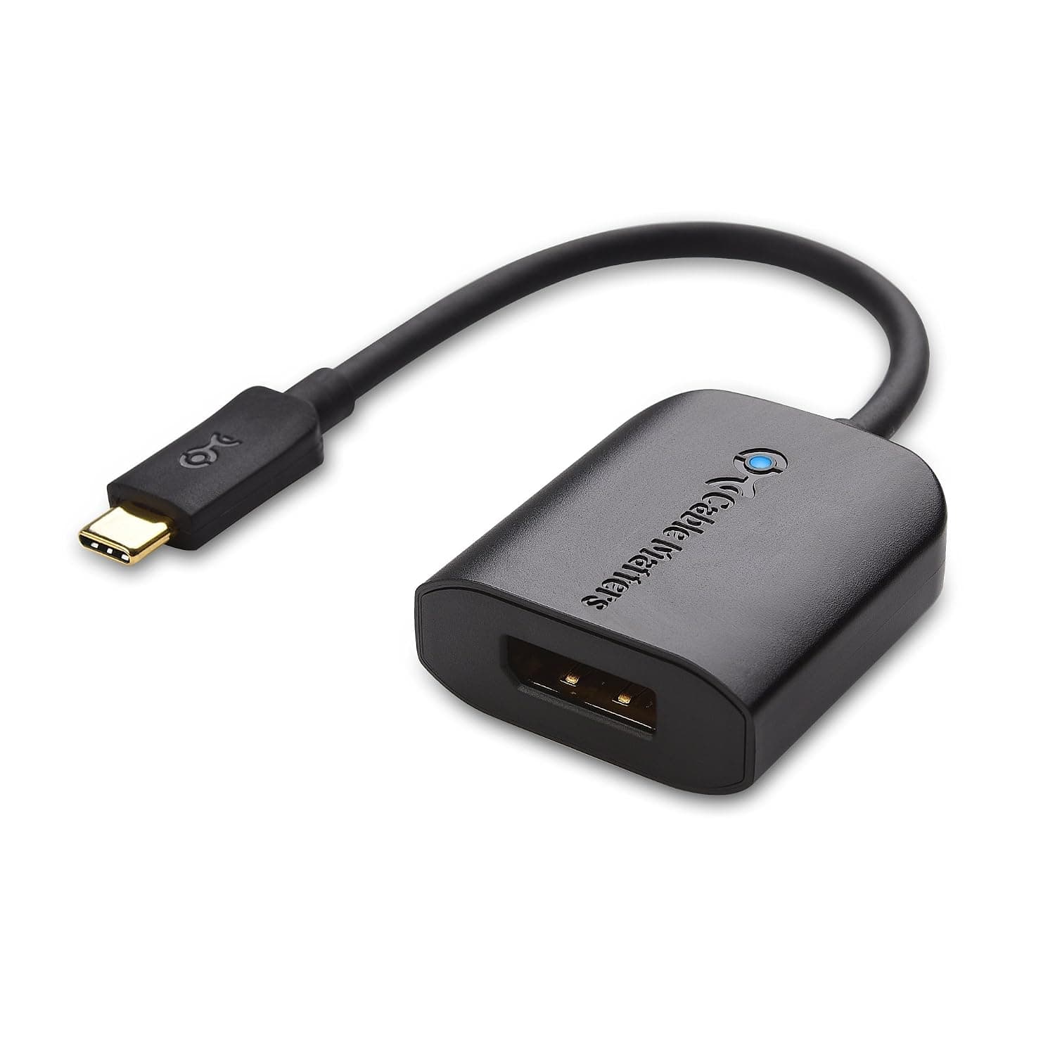 Cable Matters USB C to DisplayPort Adapter (USB-C to DisplayPort Adapter) Supporting 8K 60Hz Black - Thunderbolt 3 Port Compatible for MacBook Pro, Dell XPS 13/15