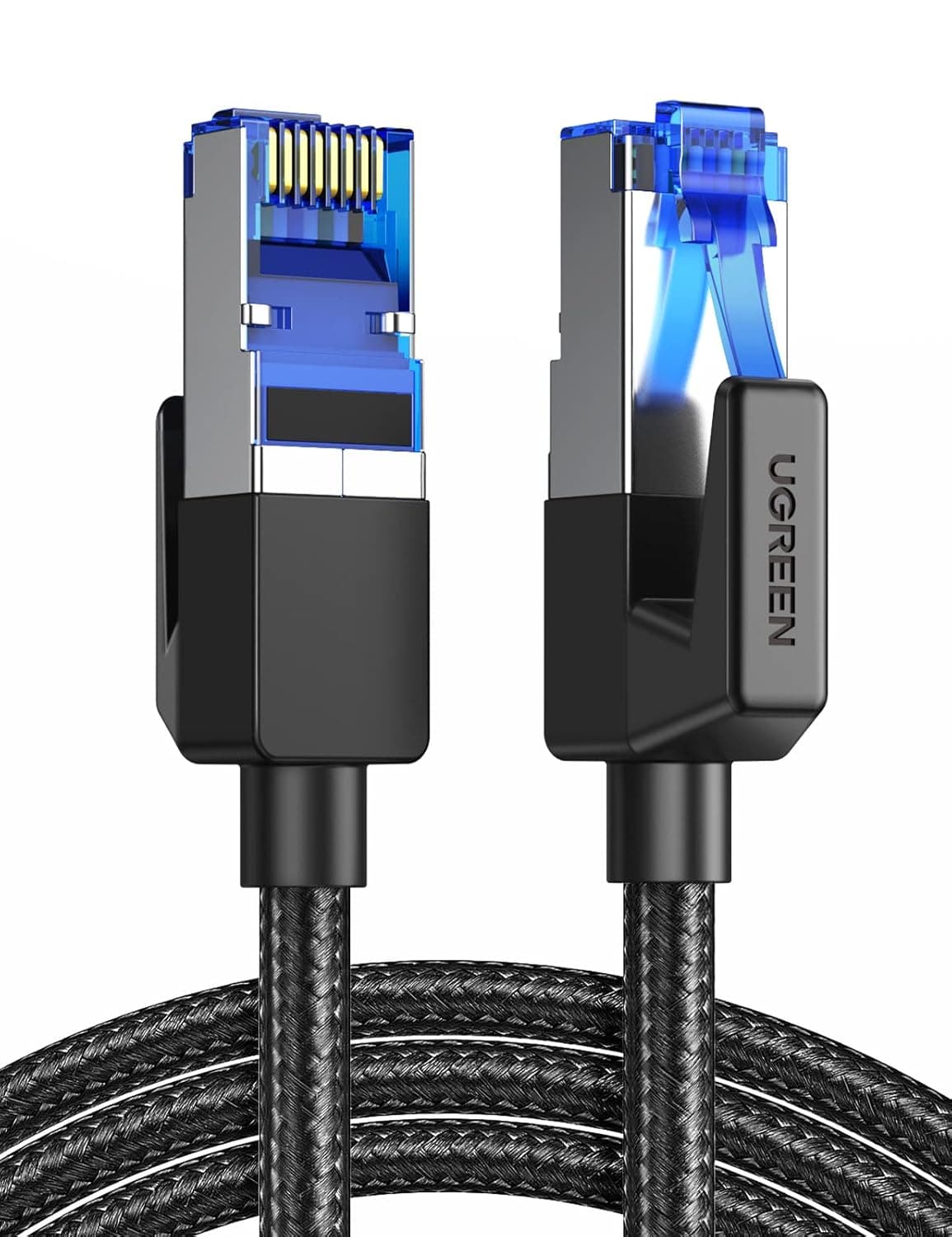 UGREEN Cat 8 Ethernet Cable 2M, 40Gbps PoE Shielded RJ45 LAN | F/FTP Shielded Braided with PoE. Perfect for Gaming PS5 Xbox, 4K Streaming, WiFi Extender. Fits Router, Modem