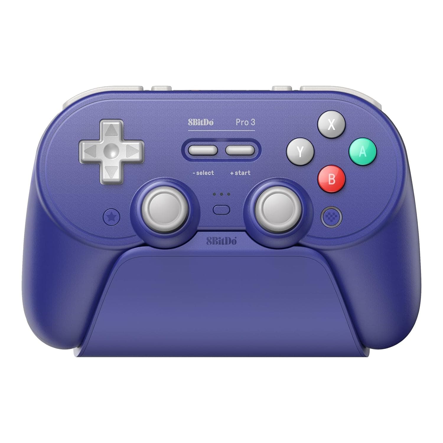 8BitDo Pro 3 Bluetooth Controller for Switch/Switch 2 – TMR Joysticks, Swappable ABXY Buttons, Pro Back Buttons, Charging Dock, Hall Effect Triggers, for Windows, Apple, SteamOS, Android - Purple | TMR Joysticks, Swappable ABXY Buttons, Pro Back Buttons, Charging Dock, Hall Effect Triggers, for SteamOS & Apple