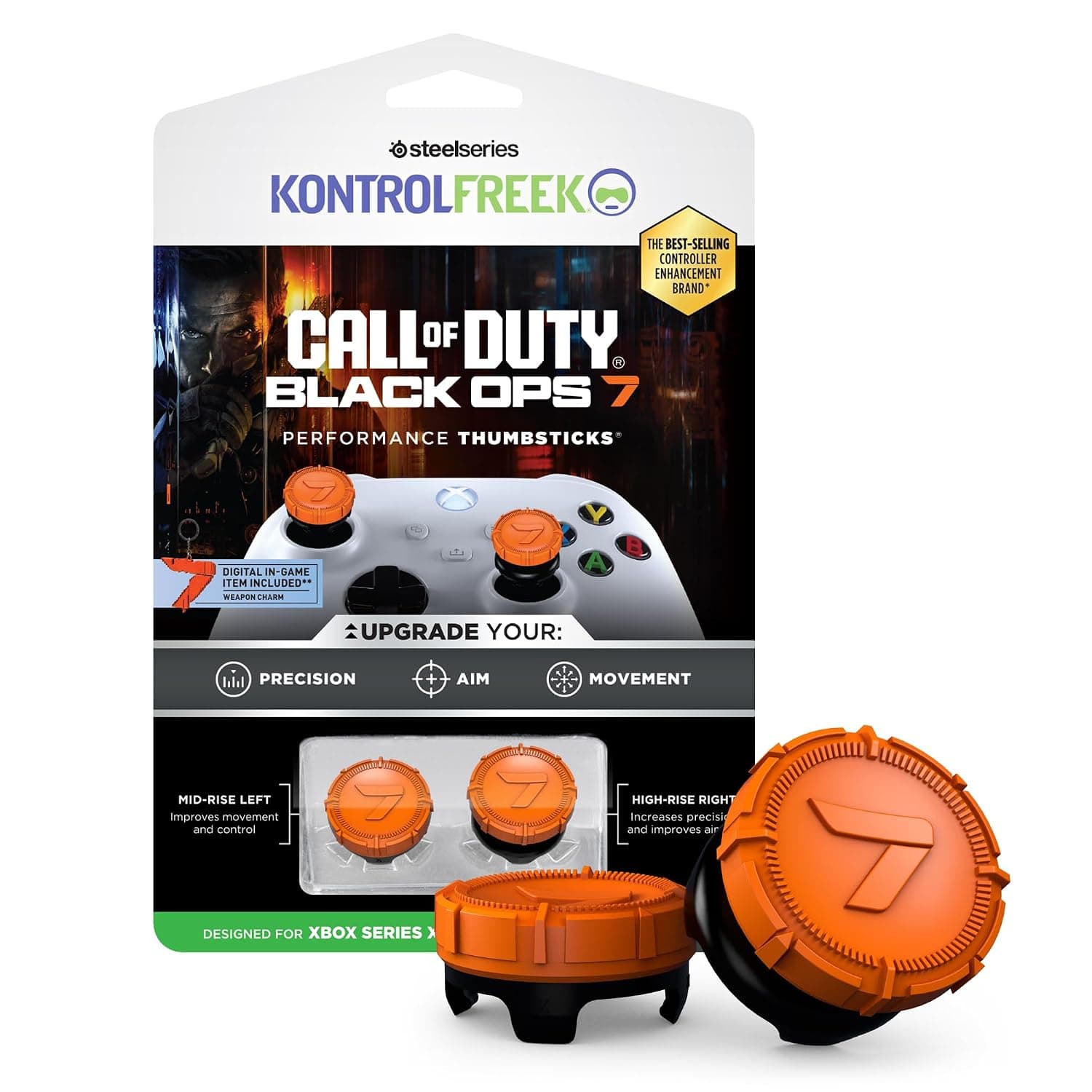 KontrolFreek Call of Duty Edition Xbox Thumb Grips | Official Licensed Performance Thumbsticks for Xbox Series X|S & Xbox One | 2 Mid-Rise Grips for Precision Aiming