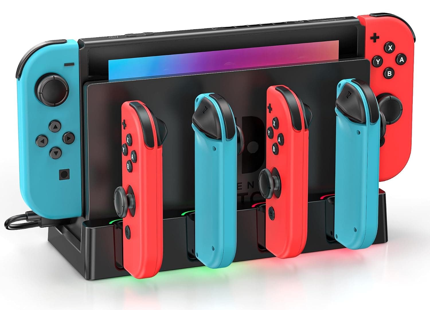 Joycon Charging Station for Nintendo Switch & OLED, Joycon Charging Stand for Nintendo SW, Must Have Switch Controller Joycon Charger Accessories for Gamer(Not for Joycon 2)
