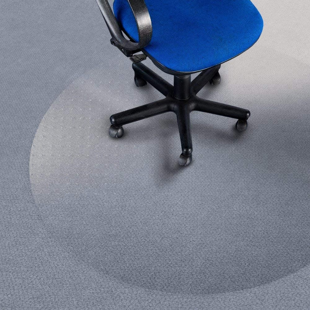 etm Office Chair Mat - Carpet Protector | Strong Polycarbonate Floor Protector Mat | Huge Variety of Clear Floor Mats | Protection for Swivel Chairs | Round - 60cm Diameter