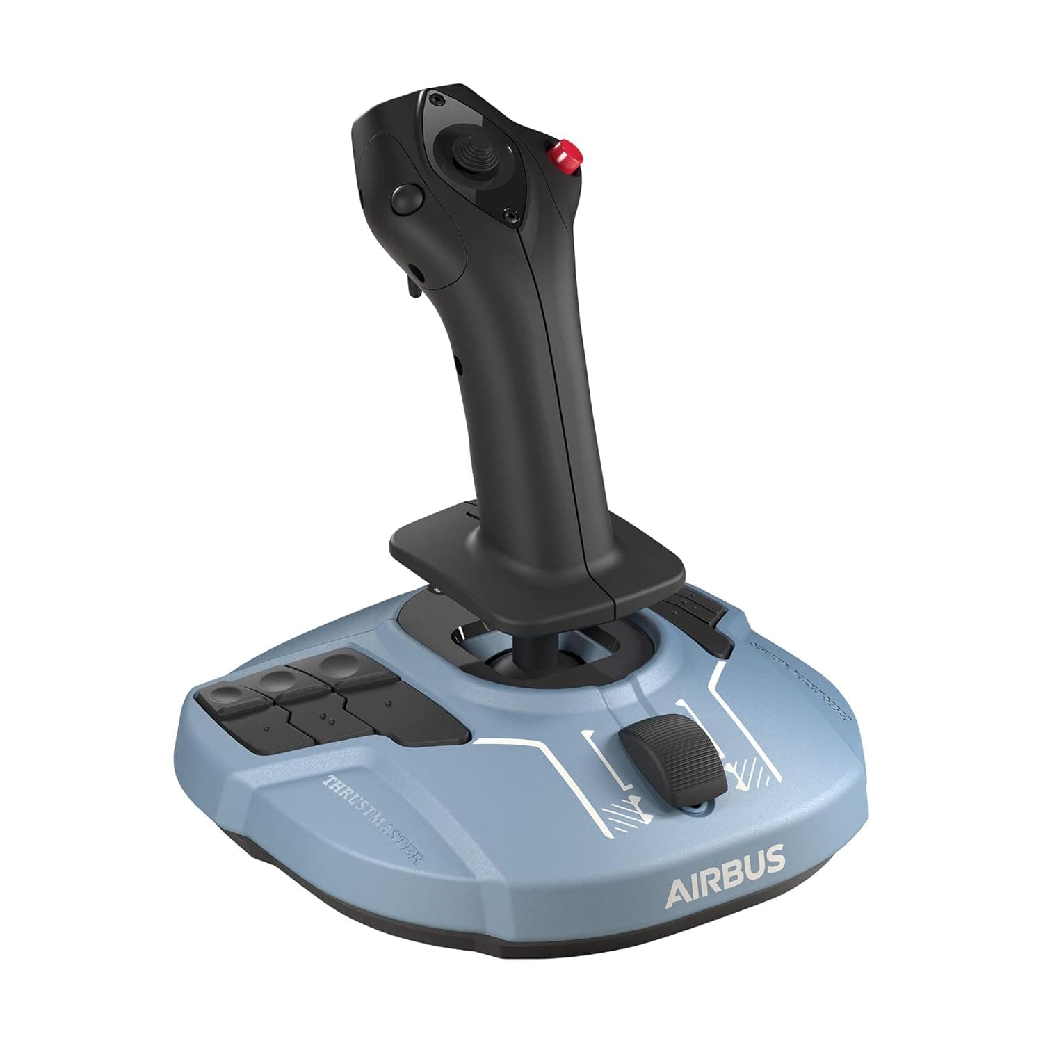 Thrustmaster TCA Sidestick Airbus Edition - Ergonomic Flight Stick with 12 Remappable Buttons and Thrust Reverser for PC | Officially Airbus licensed, ergonomic 1:1 scale replicas, swappable stick head modules, 17 action buttons, Hall effect