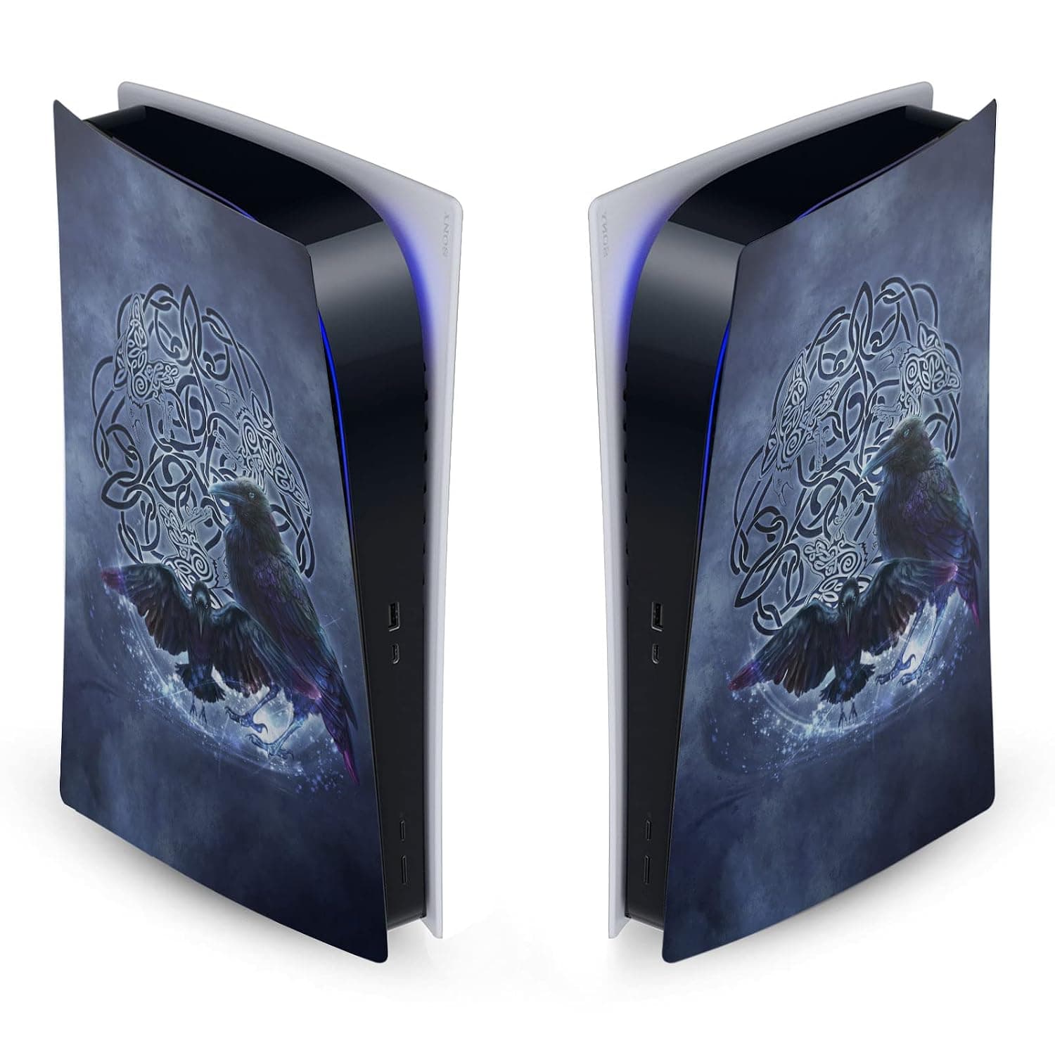 Head Case Designs Officially Licensed Brigid Ashwood Raven Art Mix Vinyl Faceplate Sticker Gaming Skin Decal Cover Compatible With Sony PlayStation 5 PS5 Digital Edition Console