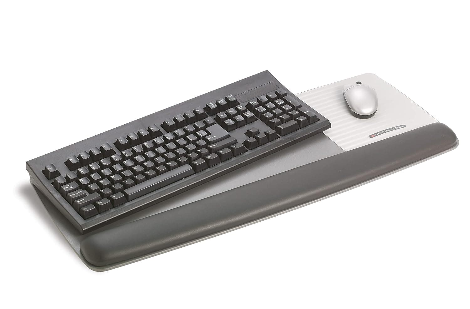 3M Gel 650 x 260 mm Wrist Rest Keyboard Platform with Mouse Mat with Gel Wrist Rest - Black