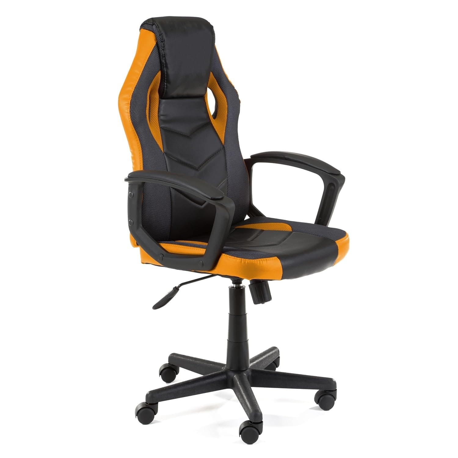 AKORD Gaming Chair F4G FG-19 Office Chair Ergonomic Computer Chair Desk Chair with Armrests Rotatable Height Adjustable Gaming Chair 130 kg Load Capacity Orange