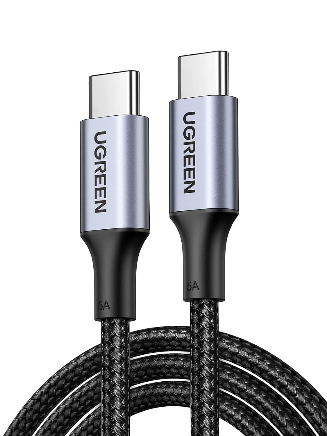 UGREEN USB C to USB C 100W Braided Charging Cable, 1M | Type C to C Cable, Durable Nylon Braided, for MacBook/iPad/iPhone/Galaxy/Pixel Series, 1M Desk/Bedside Length