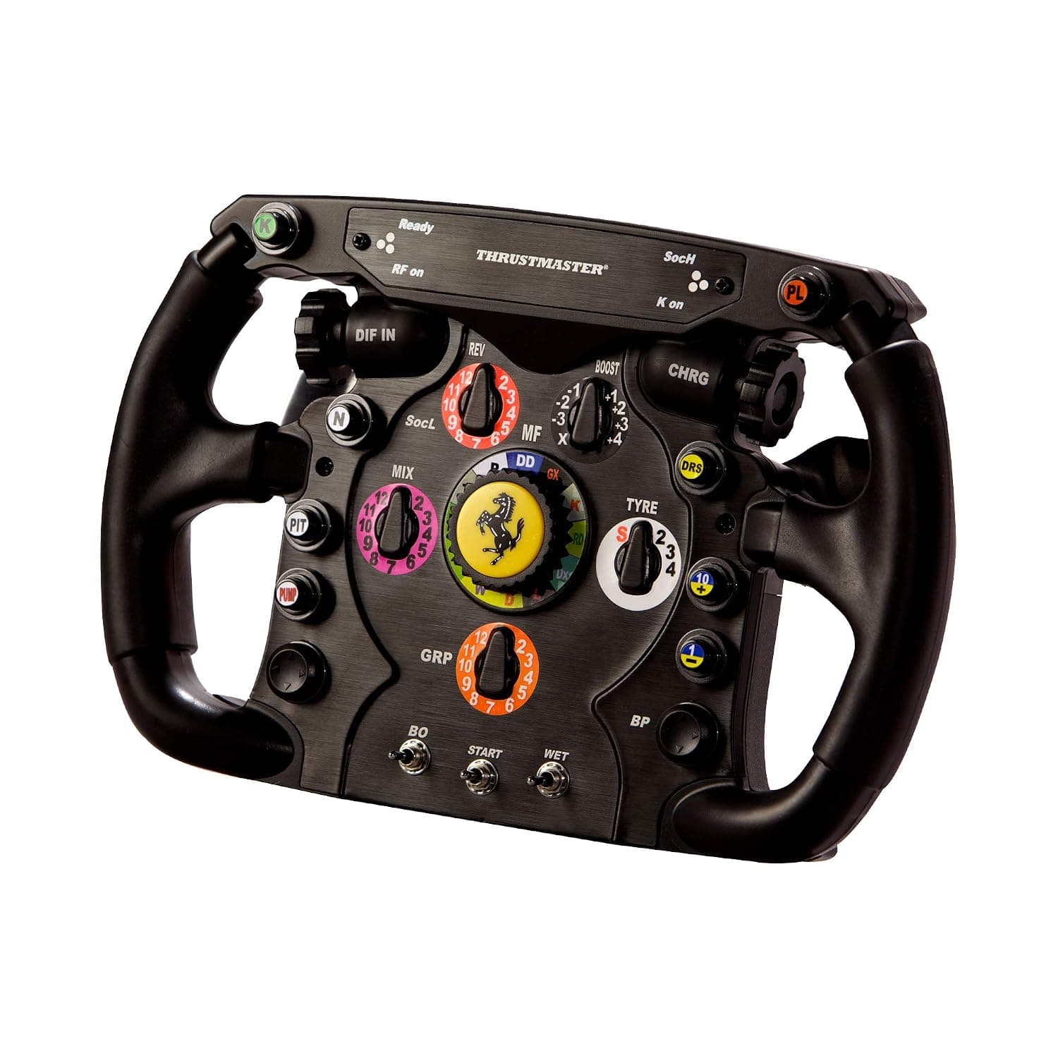 Thrustmaster F1 Wheel Add-On - Precision Racing Wheel with Official Ferrari License, Compatible with PlayStation, Xbox, and PC | 1:1 replica Simracing wheel rim, immersive feel, brushed metal plate, up to 25 action buttons, rubber-textured grip