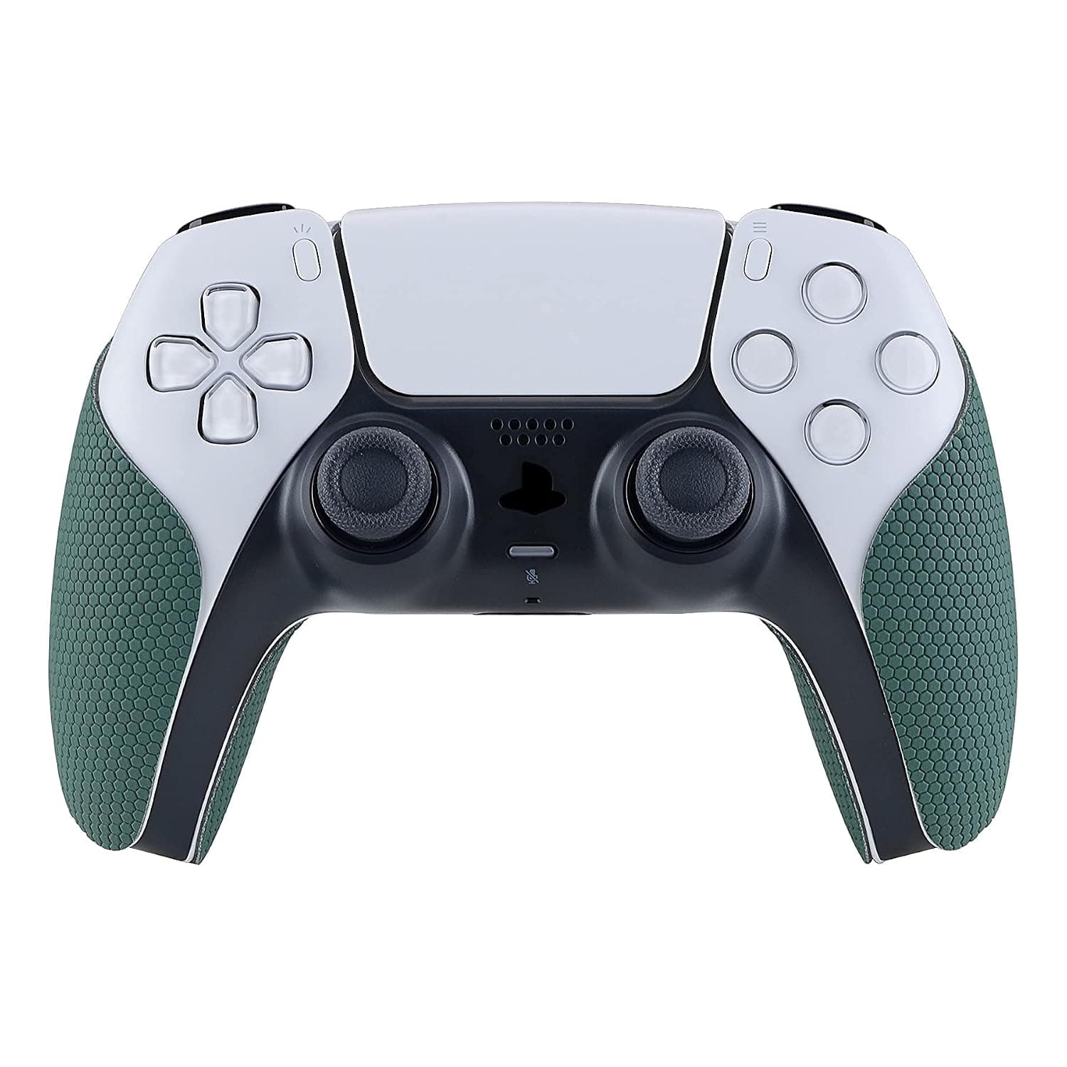eXtremeRate PlayVital Pine Green Anti-Skid Sweat-Absorbent Controller Grip for ps5 Controller,Professional Textured Soft Rubber Pads Handle Grips for ps5