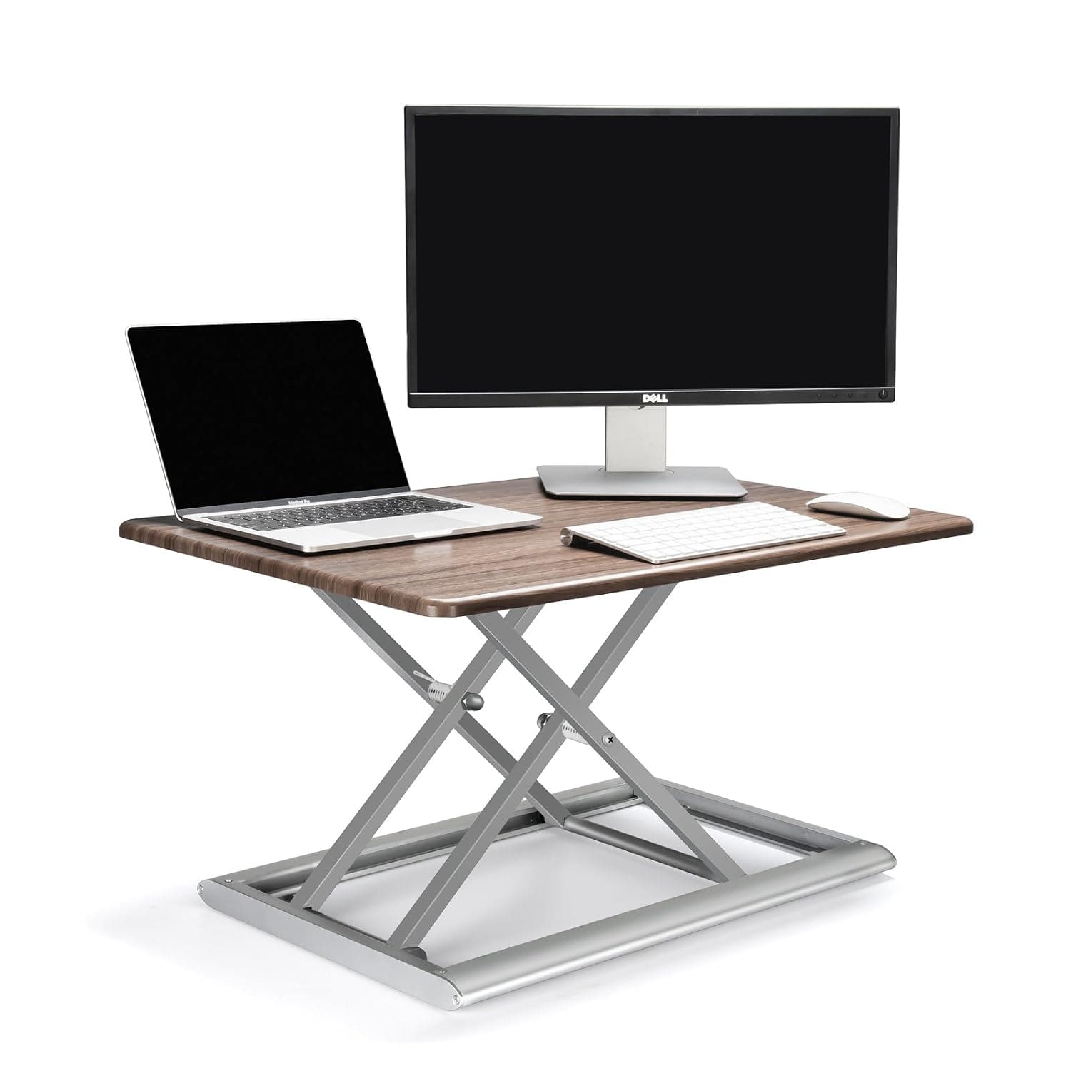 ThingyClub® Standing Desk Converter Height Adjustable Sit to Stand fits Laptop and Monitor, 765 x 51 mm working surface, 55~430mm Adjust Height, Load up to 11.3 KG - Home or Office (Hickory (ID-30))