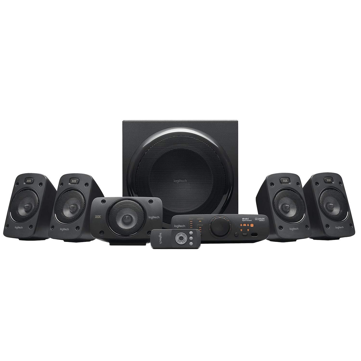 Logitech Z906 5.1 Surround Sound Speaker System | THX, Dolby & DTS Certified, 1000W Peak Power, Multi-Device, Multiple Audio Inputs, UK Plug, PC/PS4/Xbox/TV/Smartphone/Tablet